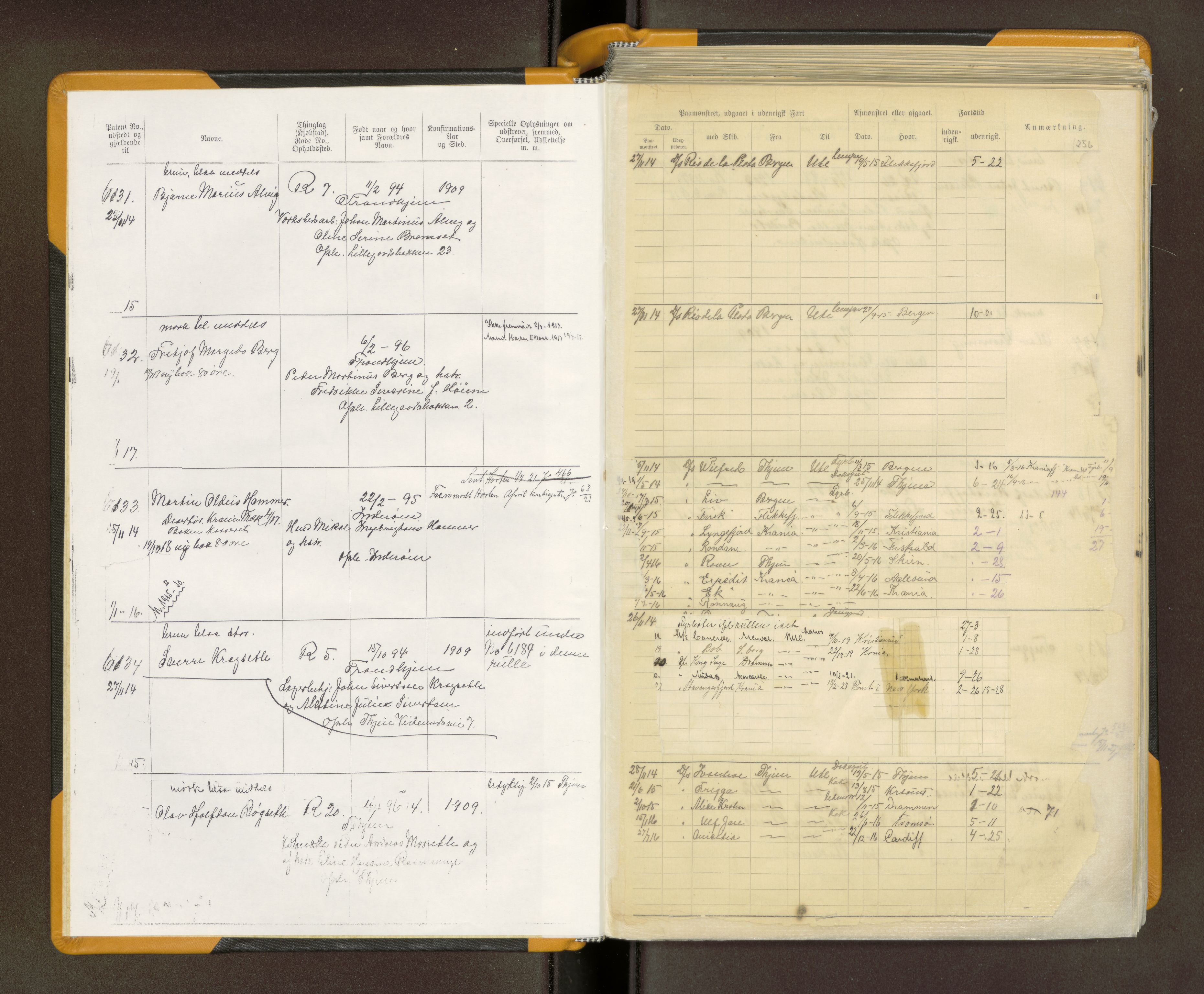 Trondheim sjømannskontor, AV/SAT-A-4709/2/1/1c/L0022: Sjøfartsannotasjonsrulle, 1914-1919