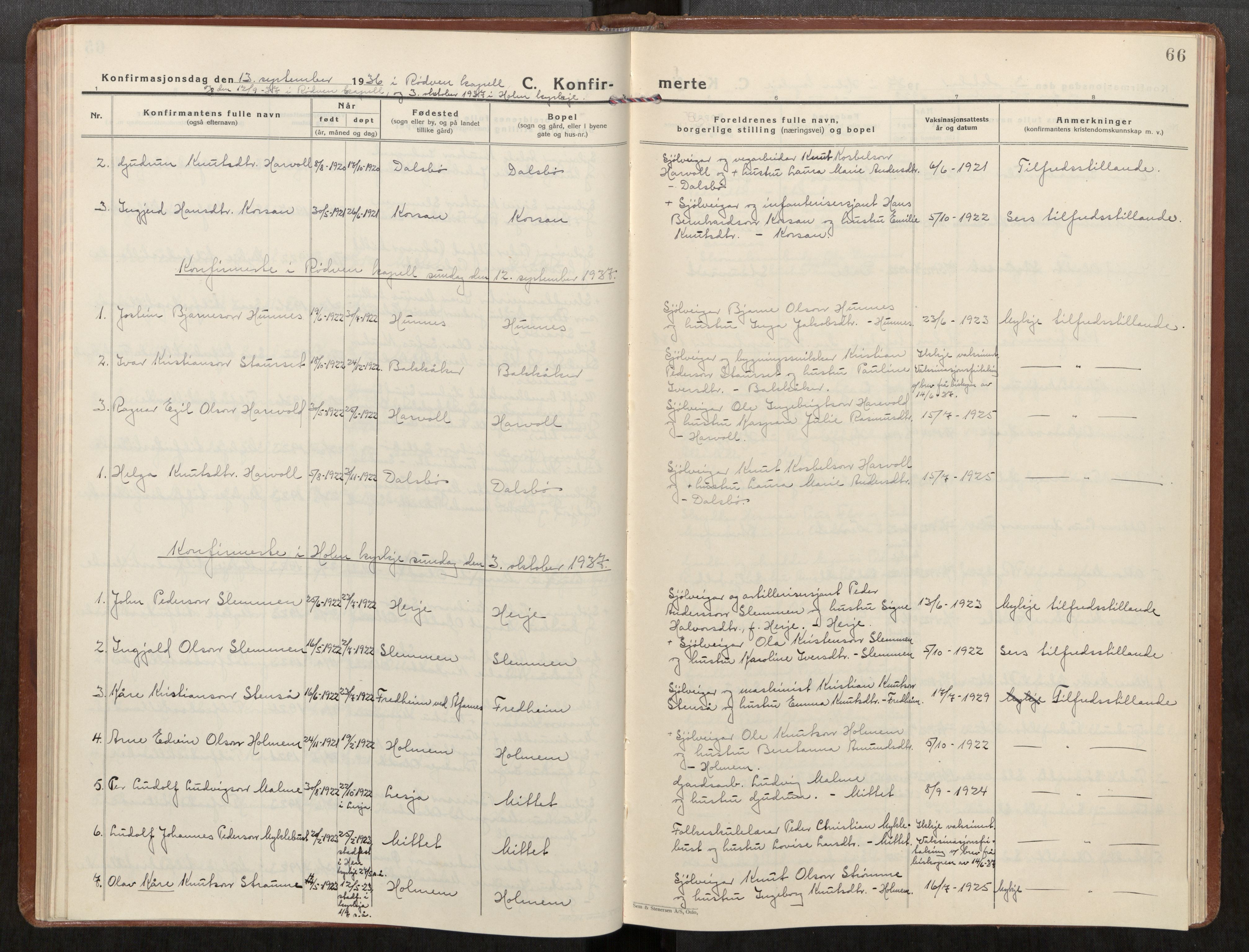 Ministerialprotokoller, klokkerbøker og fødselsregistre - Møre og Romsdal, AV/SAT-A-1454/549/L0619: Parish register (official) no. 549A02, 1928-1951, p. 66