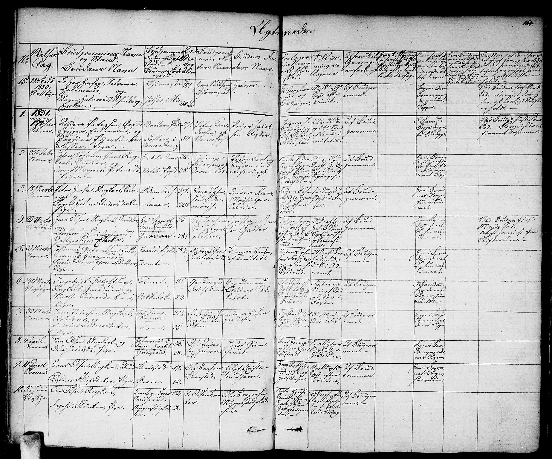 Vestby prestekontor Kirkebøker, AV/SAO-A-10893/F/Fa/L0006: Parish register (official) no. I 6, 1827-1849, p. 164