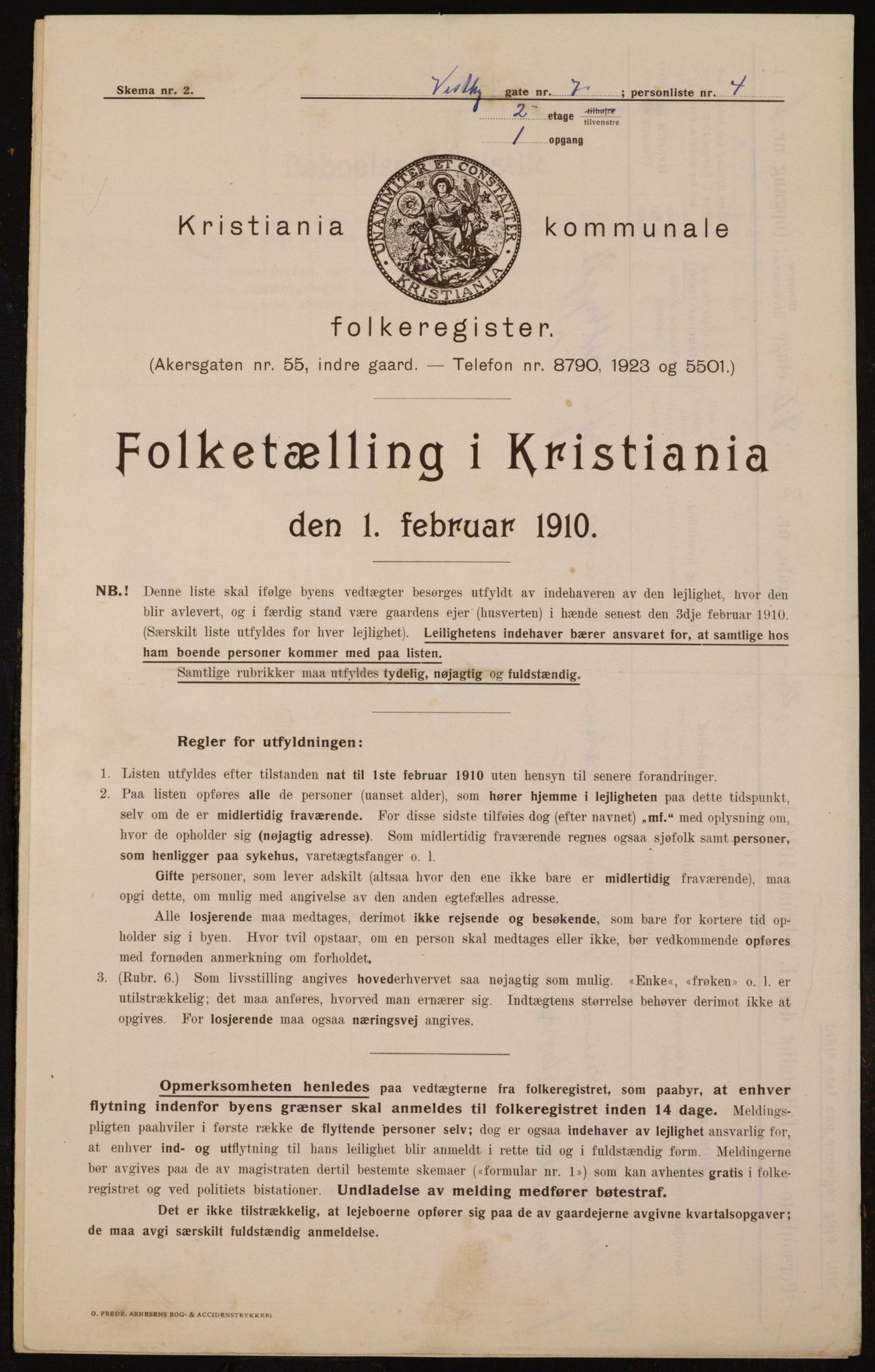 OBA, Municipal Census 1910 for Kristiania, 1910, p. 115993