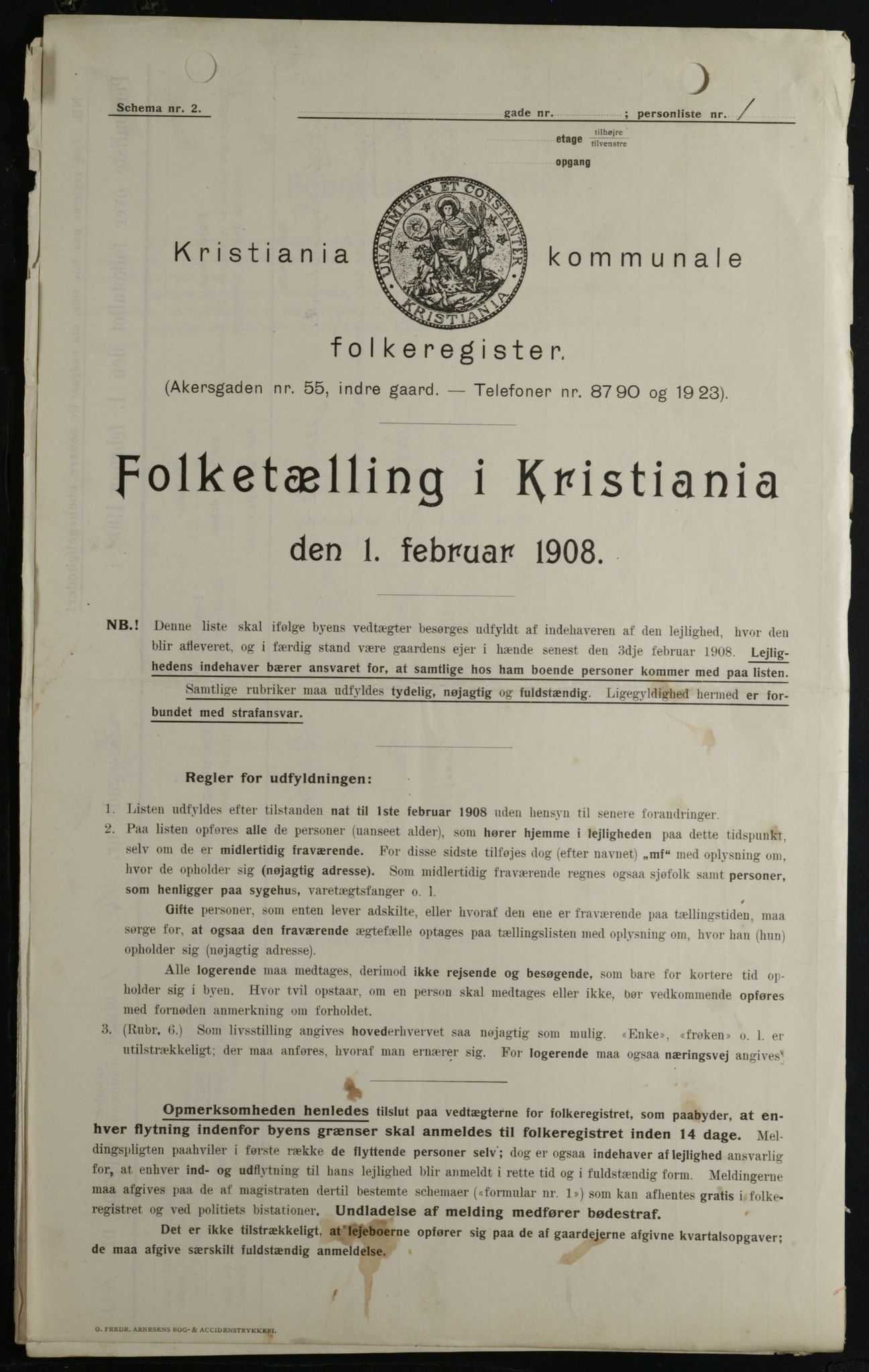 OBA, Municipal Census 1908 for Kristiania, 1908, p. 51065