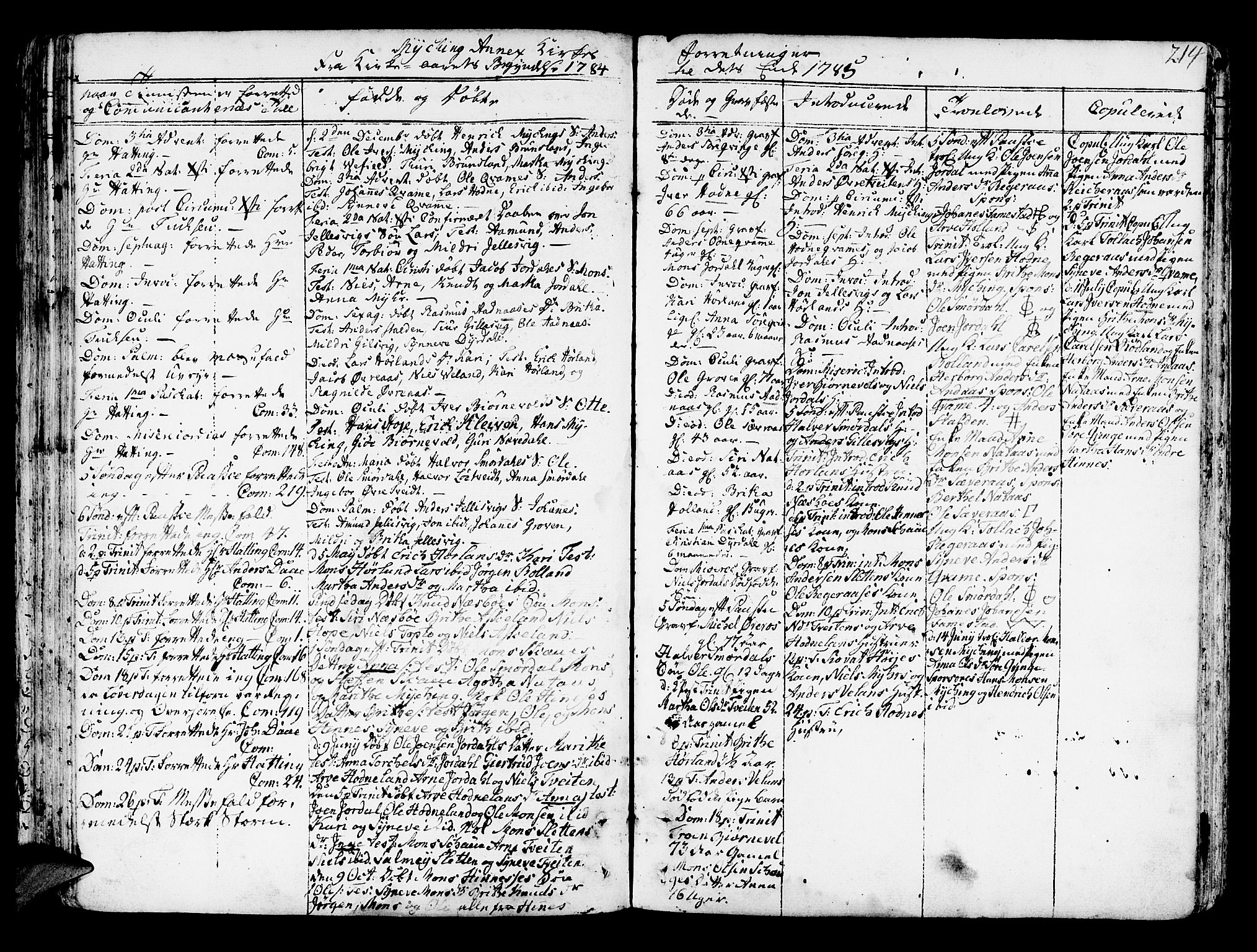 Lindås Sokneprestembete, AV/SAB-A-76701/H/Haa/Haaa/L0004: Parish register (official) no. A 4, 1764-1791, p. 214