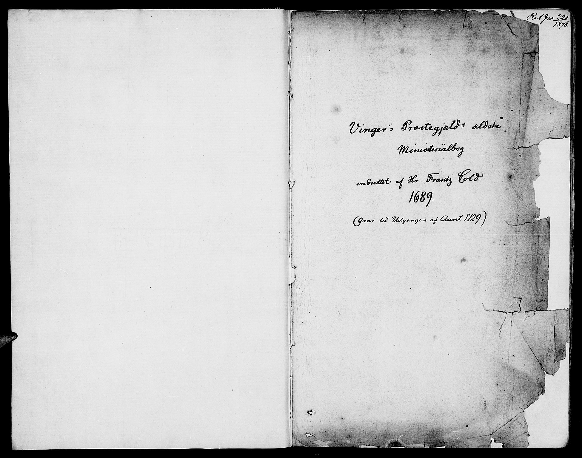 Vinger prestekontor, SAH/PREST-024/H/Ha/Haa/L0001: Parish register (official) no. 1, 1689-1729