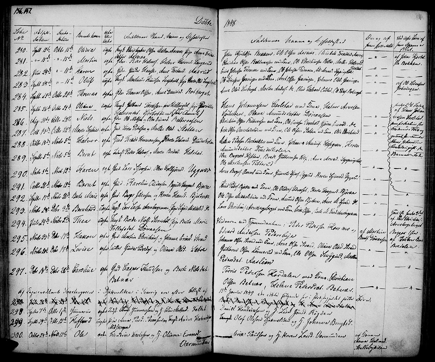 Hof prestekontor, SAH/PREST-038/H/Ha/Haa/L0007: Parish register (official) no. 7, 1841-1848, p. 147