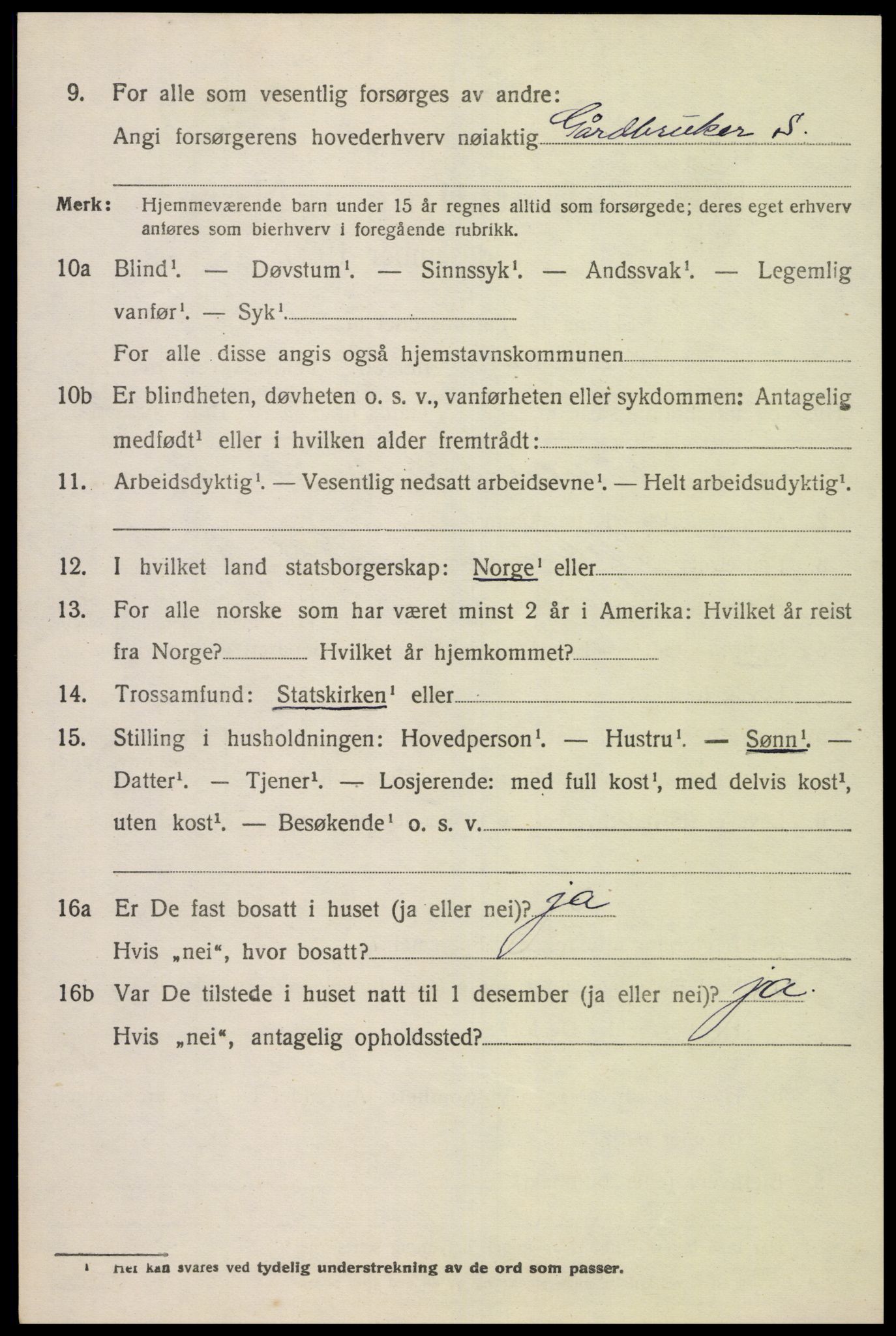 SAK, 1920 census for Sør-Audnedal, 1920, p. 7118