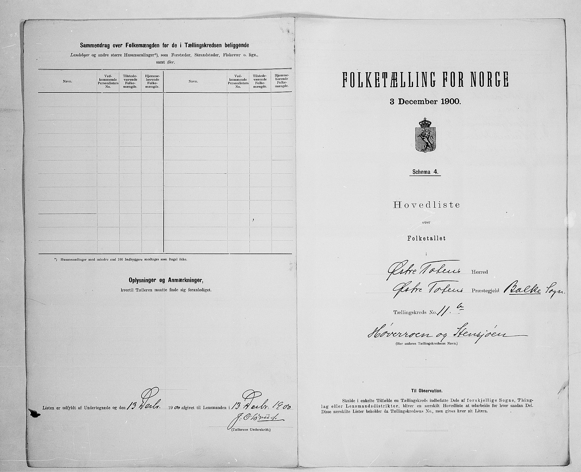 SAH, 1900 census for Østre Toten, 1900, p. 63