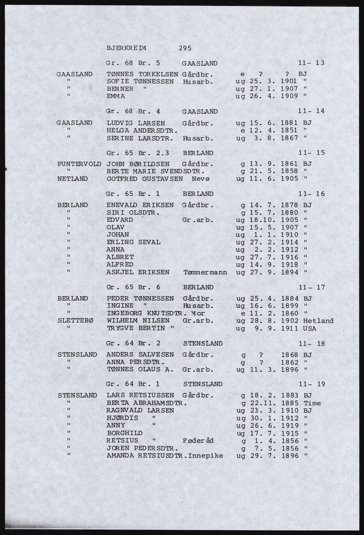 SAST, Copy of 1920 census for Dalane, 1920, p. 753