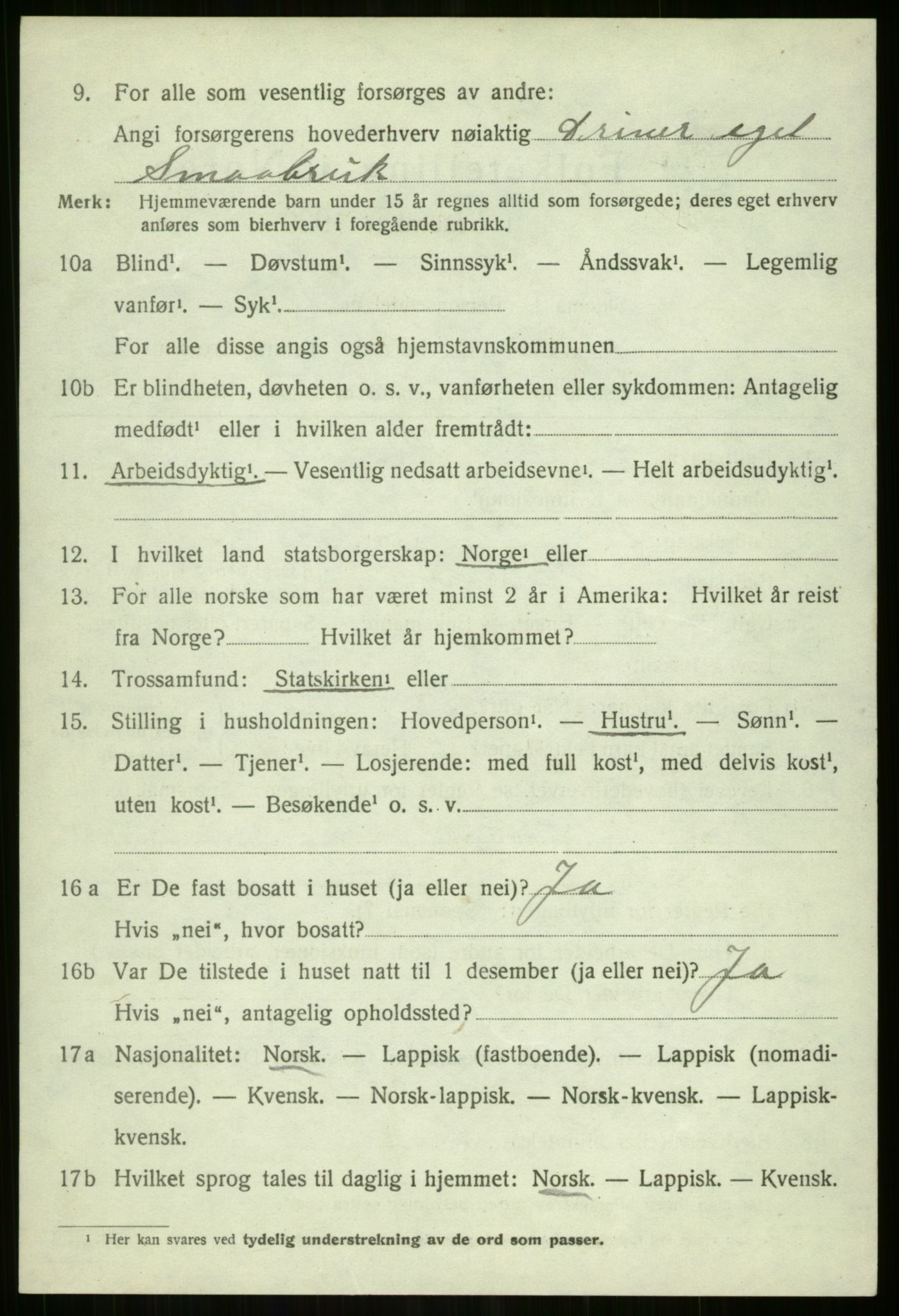 SATØ, 1920 census for Tromsøysund, 1920, p. 10163