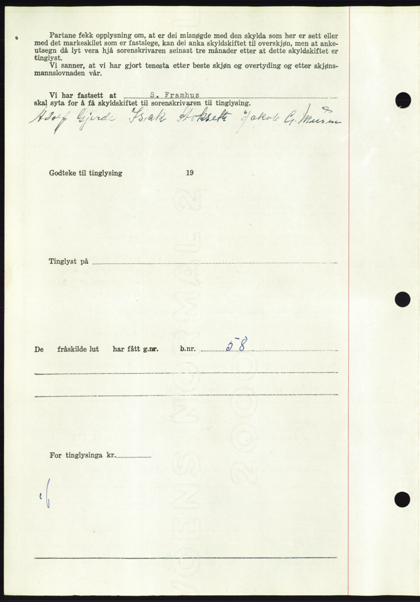 Søre Sunnmøre sorenskriveri, AV/SAT-A-4122/1/2/2C/L0102: Mortgage book no. 28A, 1955-1956, Diary no: : 2397/1955