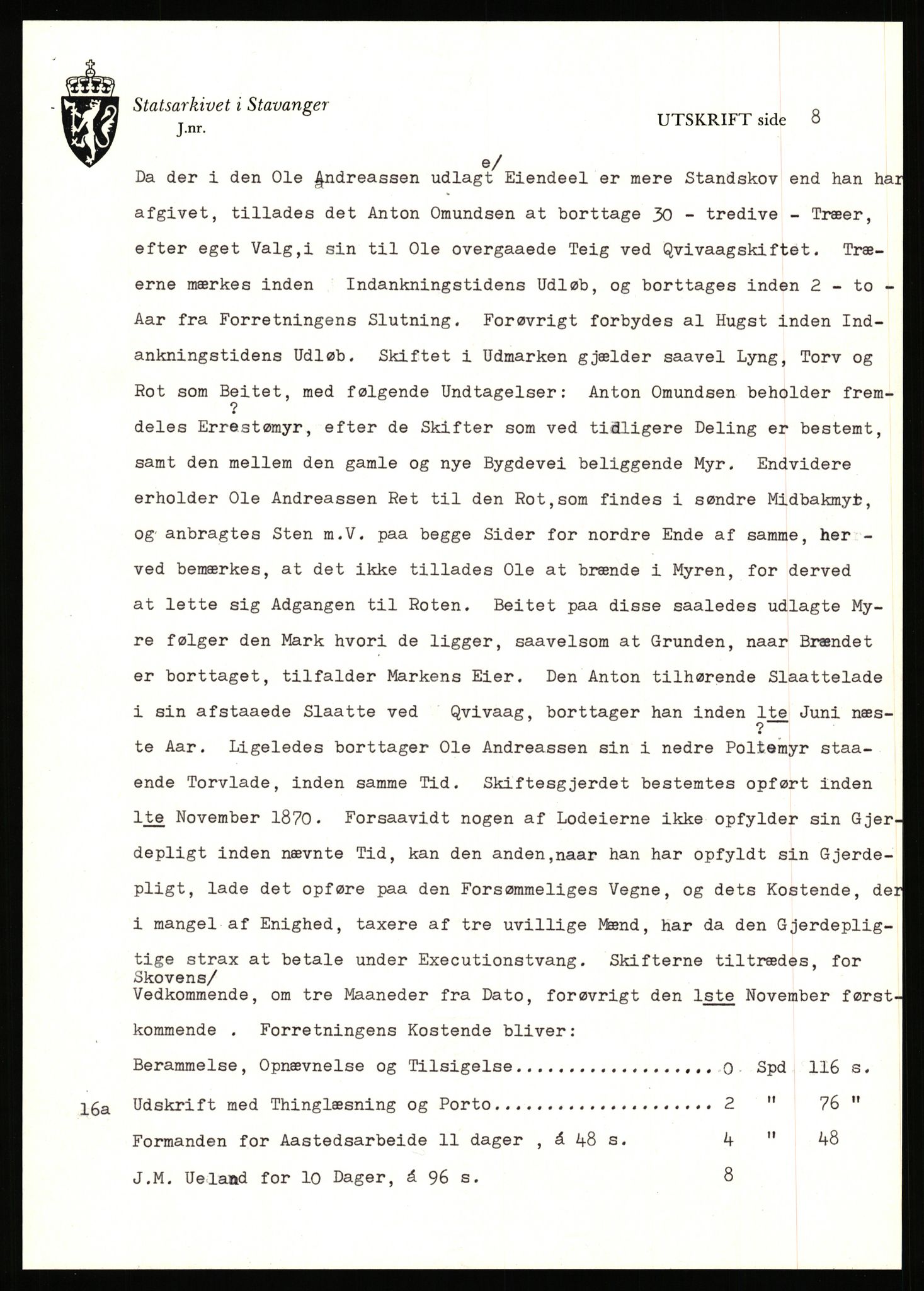 Statsarkivet i Stavanger, SAST/A-101971/03/Y/Yj/L0008: Avskrifter sortert etter gårdsnavn: Birkeland indre - Bjerge, 1750-1930, p. 512