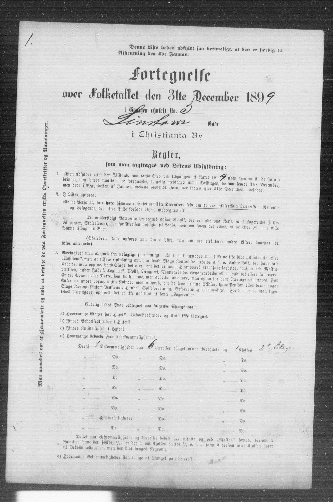 OBA, Municipal Census 1899 for Kristiania, 1899, p. 7584