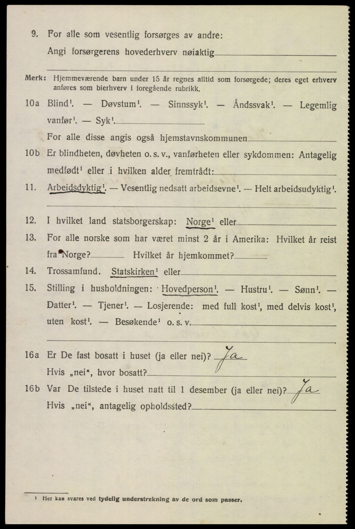 SAK, 1920 census for Holum, 1920, p. 2130