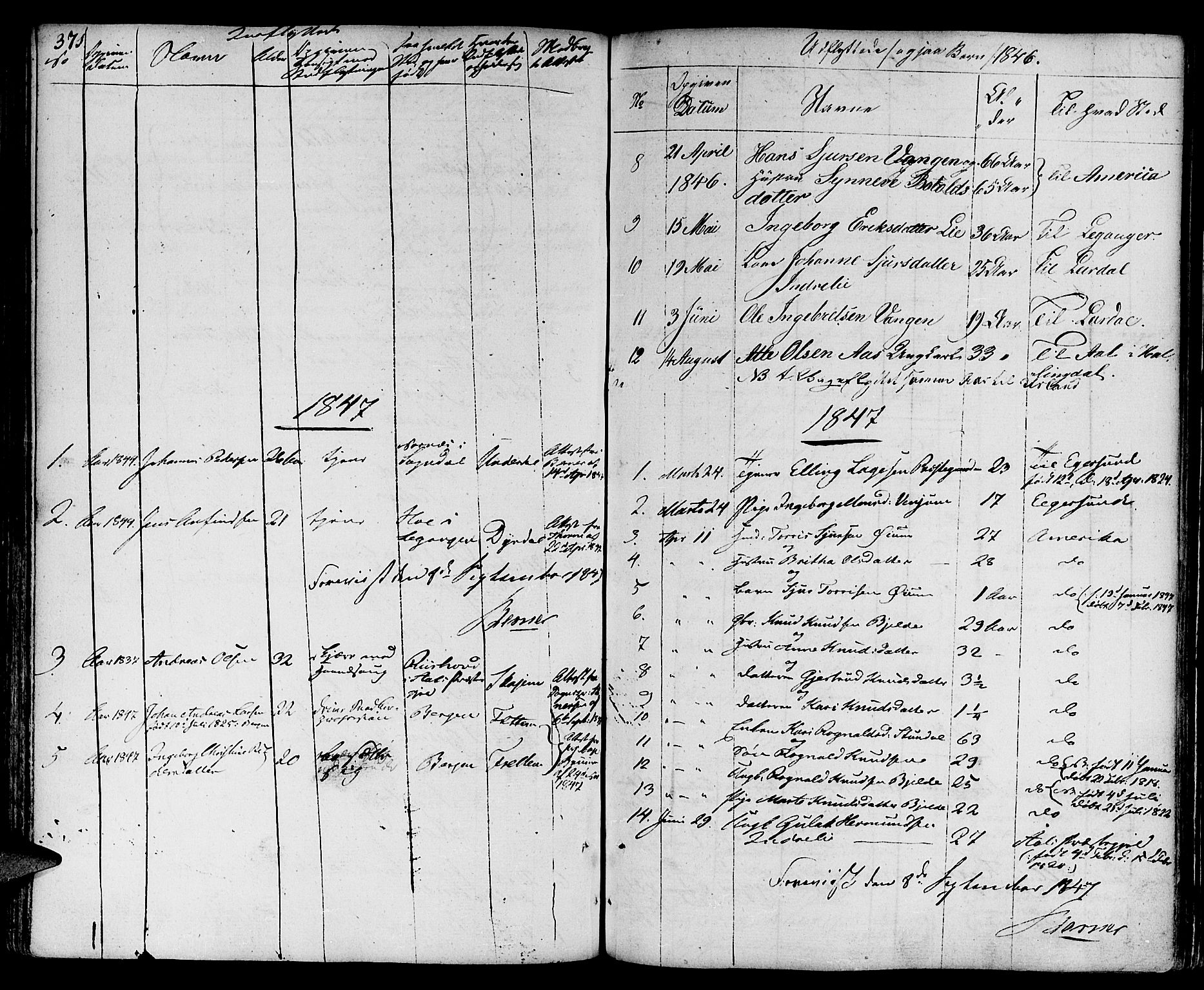 Aurland sokneprestembete, SAB/A-99937/H/Ha/Haa/L0006: Parish register (official) no. A 6, 1821-1859, p. 371