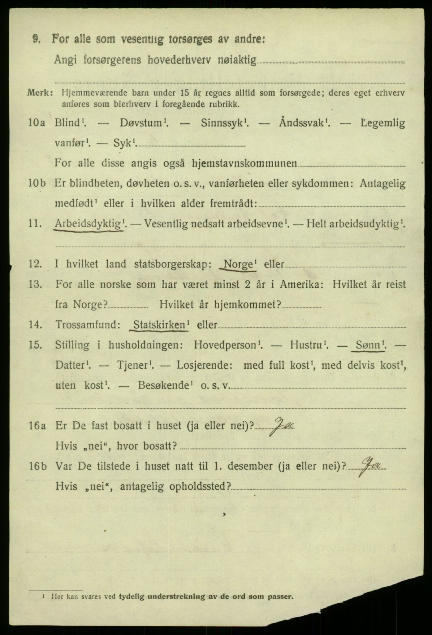 SAB, 1920 census for Austrheim, 1920, p. 2937