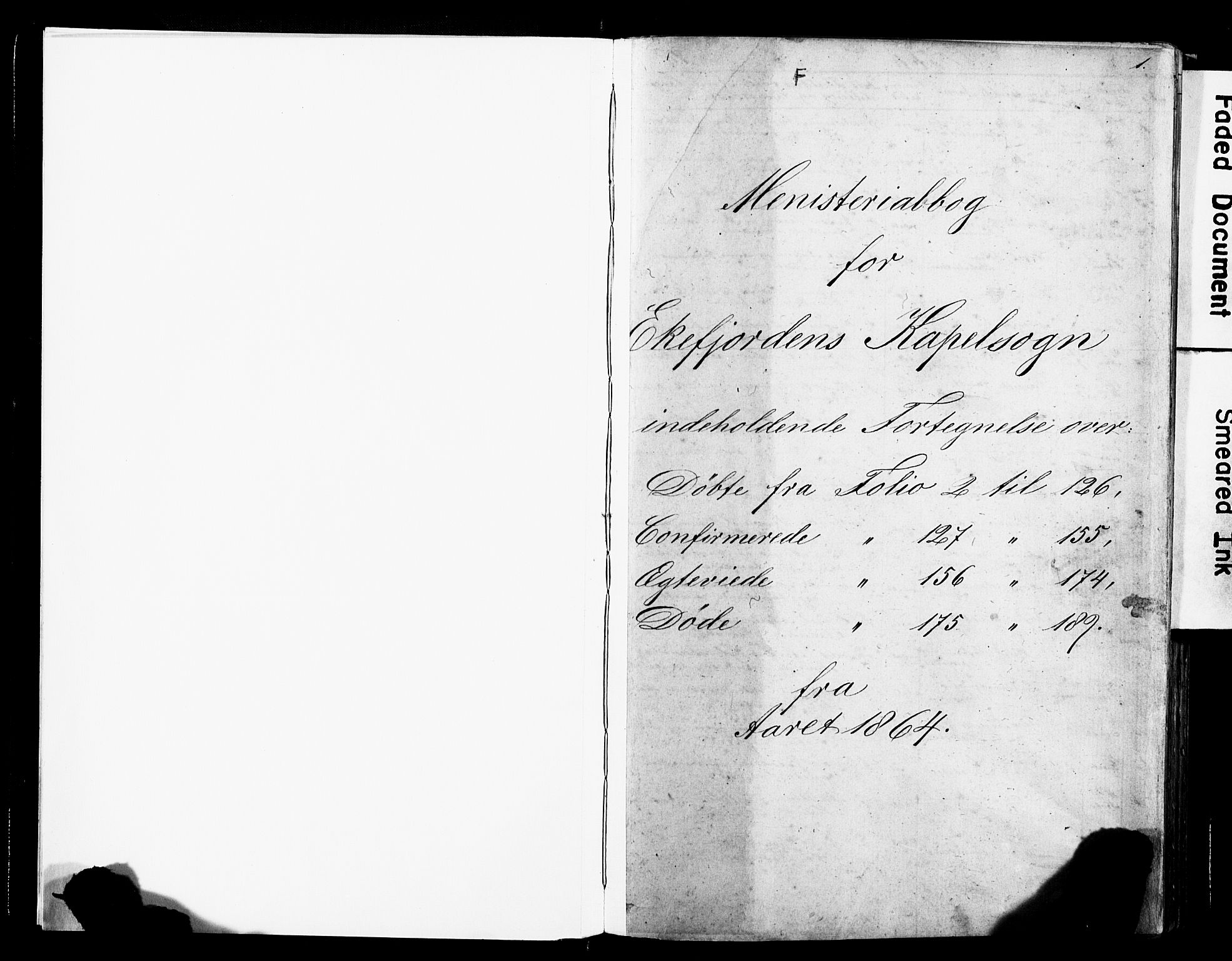 Kinn sokneprestembete, AV/SAB-A-80801/H/Hab/Habe/L0001: Parish register (copy) no. E 1, 1864-1899, p. 1