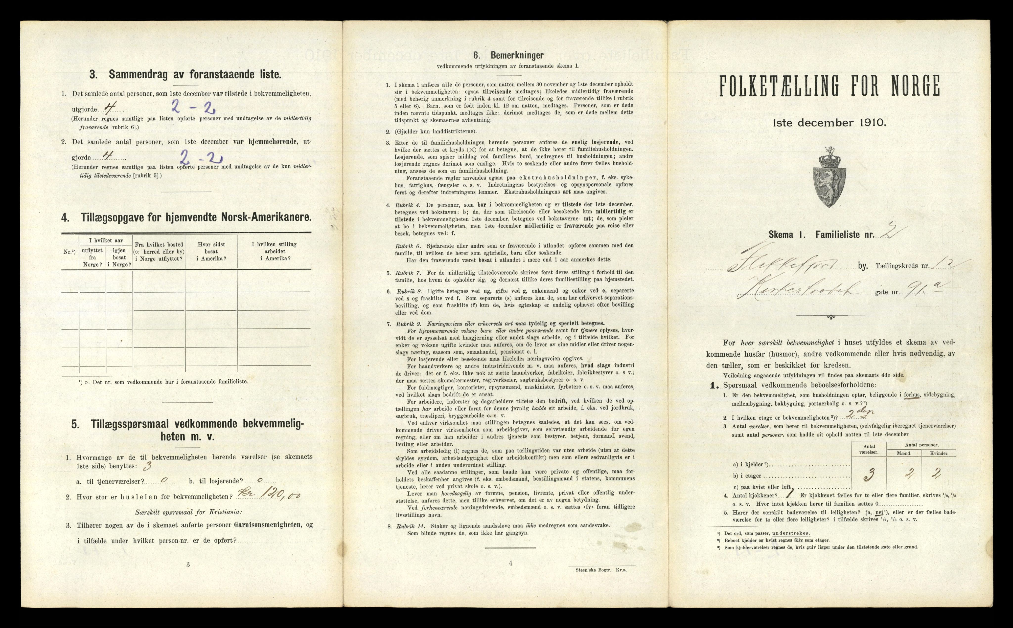 RA, 1910 census for Flekkefjord, 1910, p. 1092