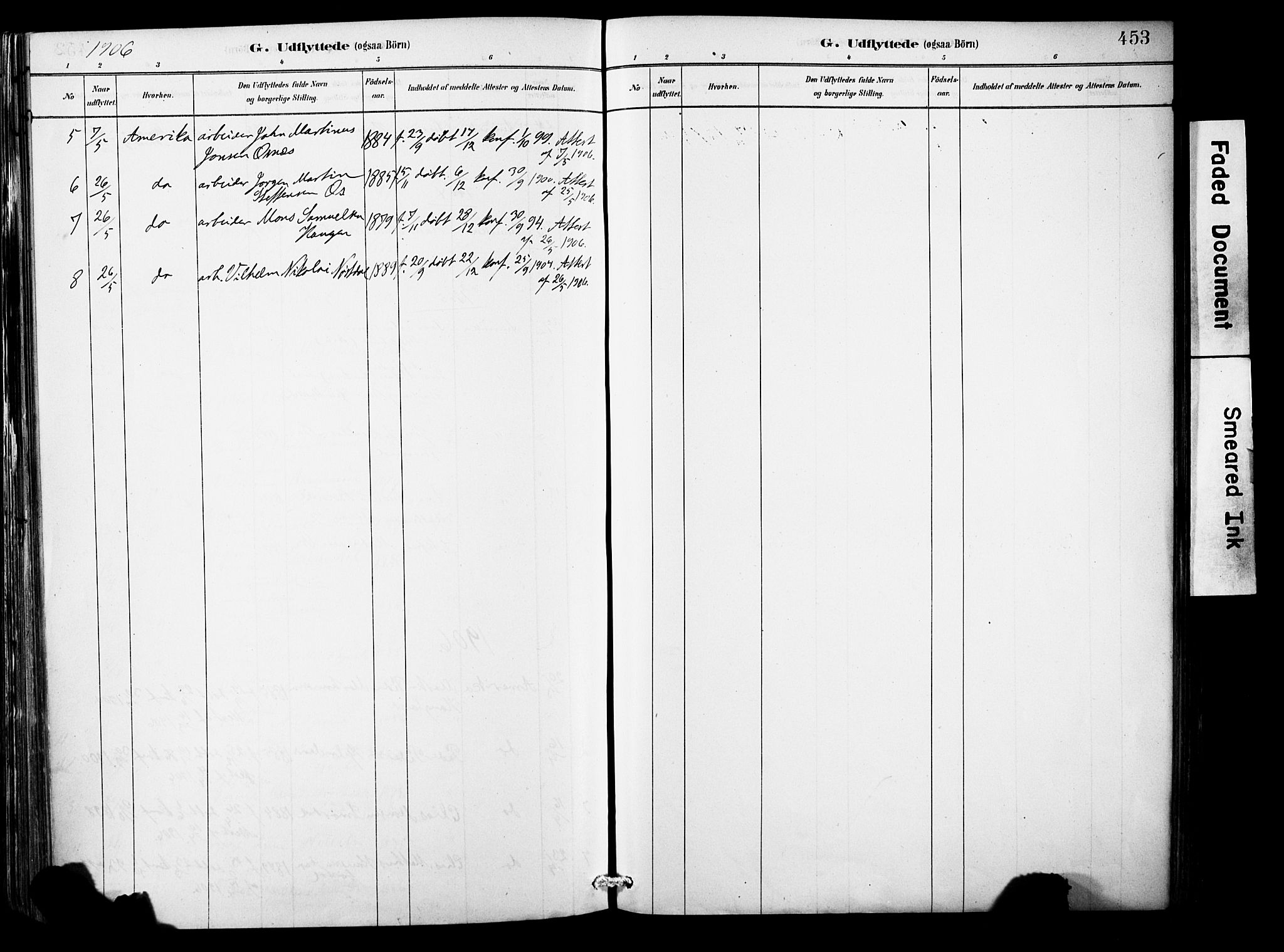 Eid sokneprestembete, SAB/A-82301/H/Haa/Haab/L0001: Parish register (official) no. B 1, 1879-1906, p. 453