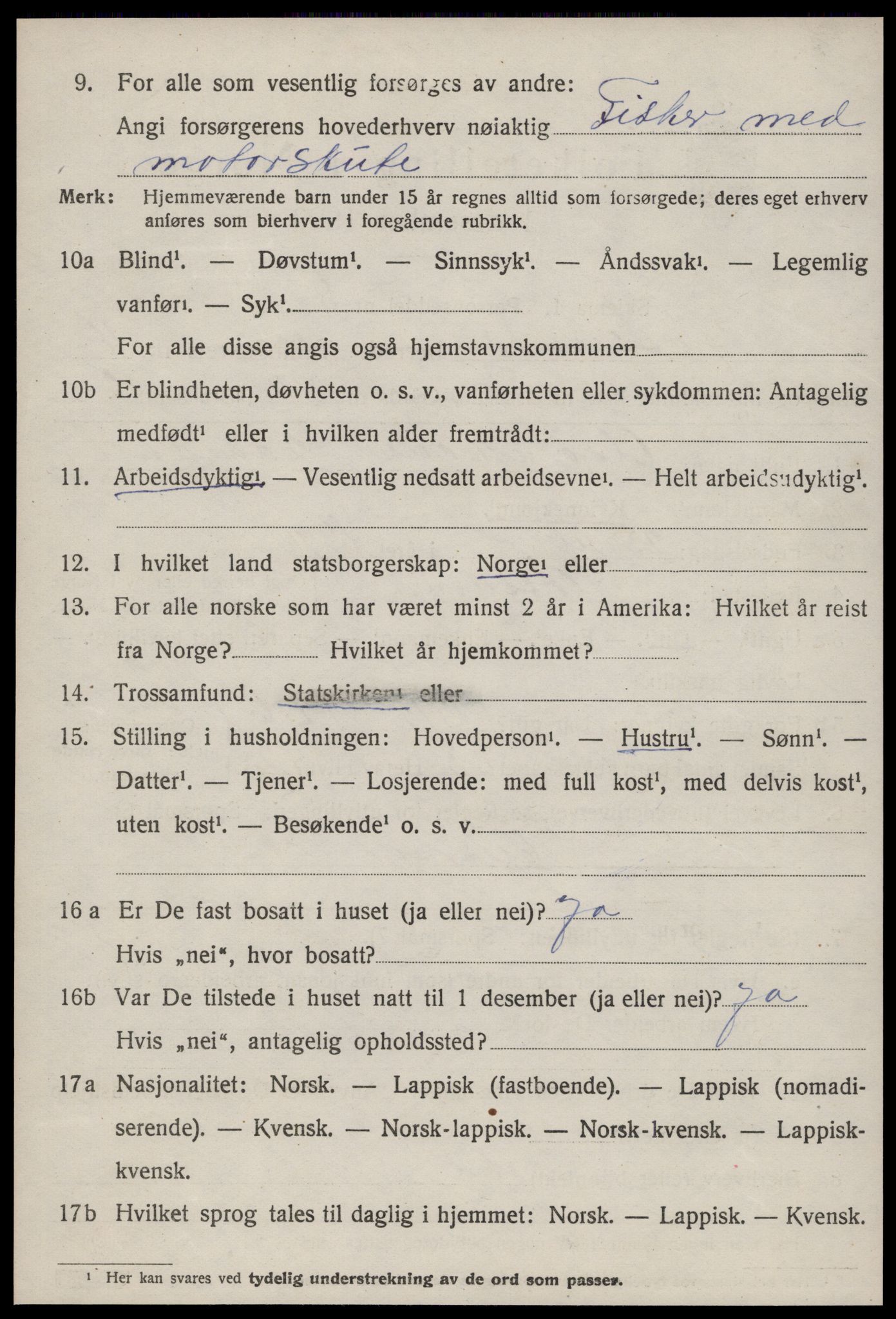 SAT, 1920 census for Jøssund, 1920, p. 3745