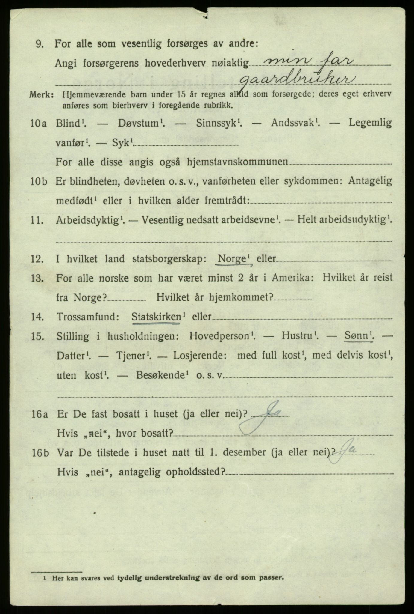 SAB, 1920 census for Fana, 1920, p. 20990