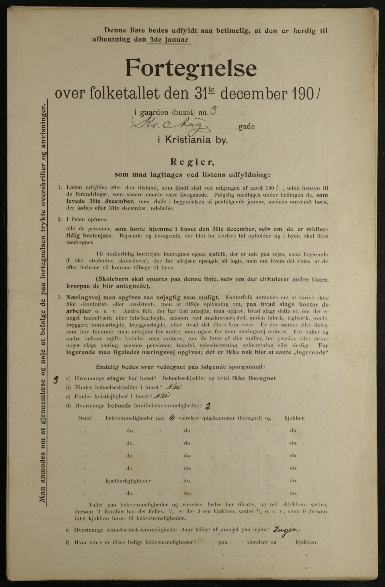 OBA, Municipal Census 1901 for Kristiania, 1901, p. 8288