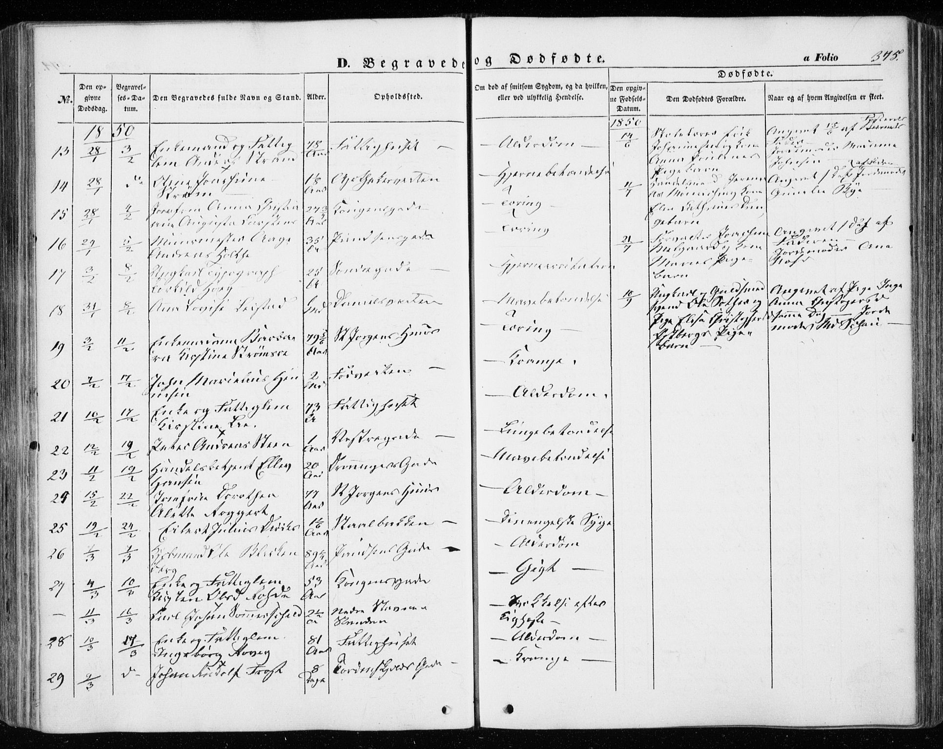 Ministerialprotokoller, klokkerbøker og fødselsregistre - Sør-Trøndelag, AV/SAT-A-1456/601/L0051: Parish register (official) no. 601A19, 1848-1857, p. 375