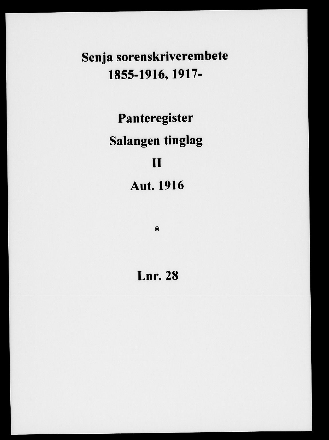 Senja sorenskriveri 1855-, SATØ/S-0048/1/H/Hb/L0028: Mortgage register no. 28