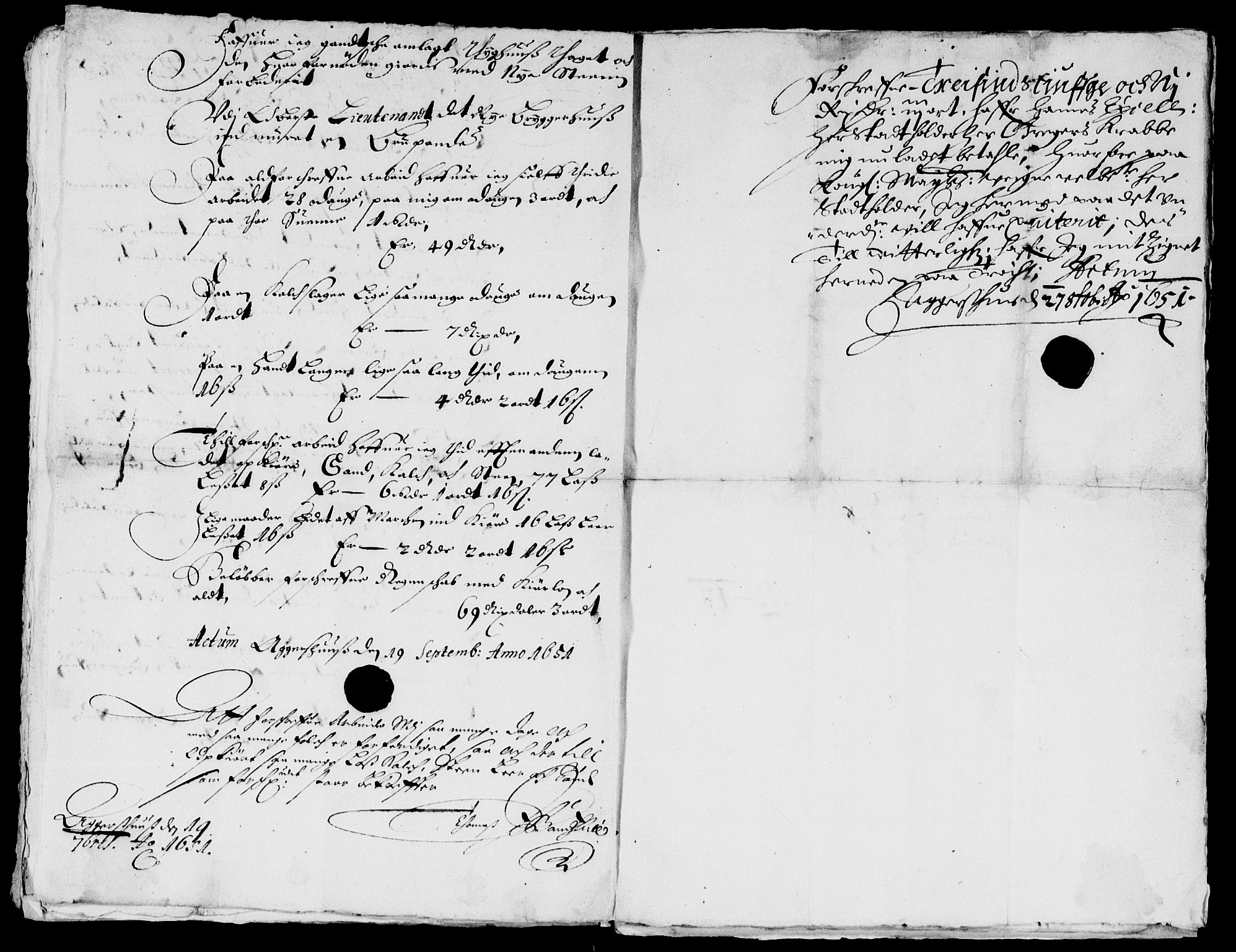 Rentekammeret inntil 1814, Reviderte regnskaper, Lensregnskaper, AV/RA-EA-5023/R/Rb/Rba/L0206: Akershus len, 1651-1652
