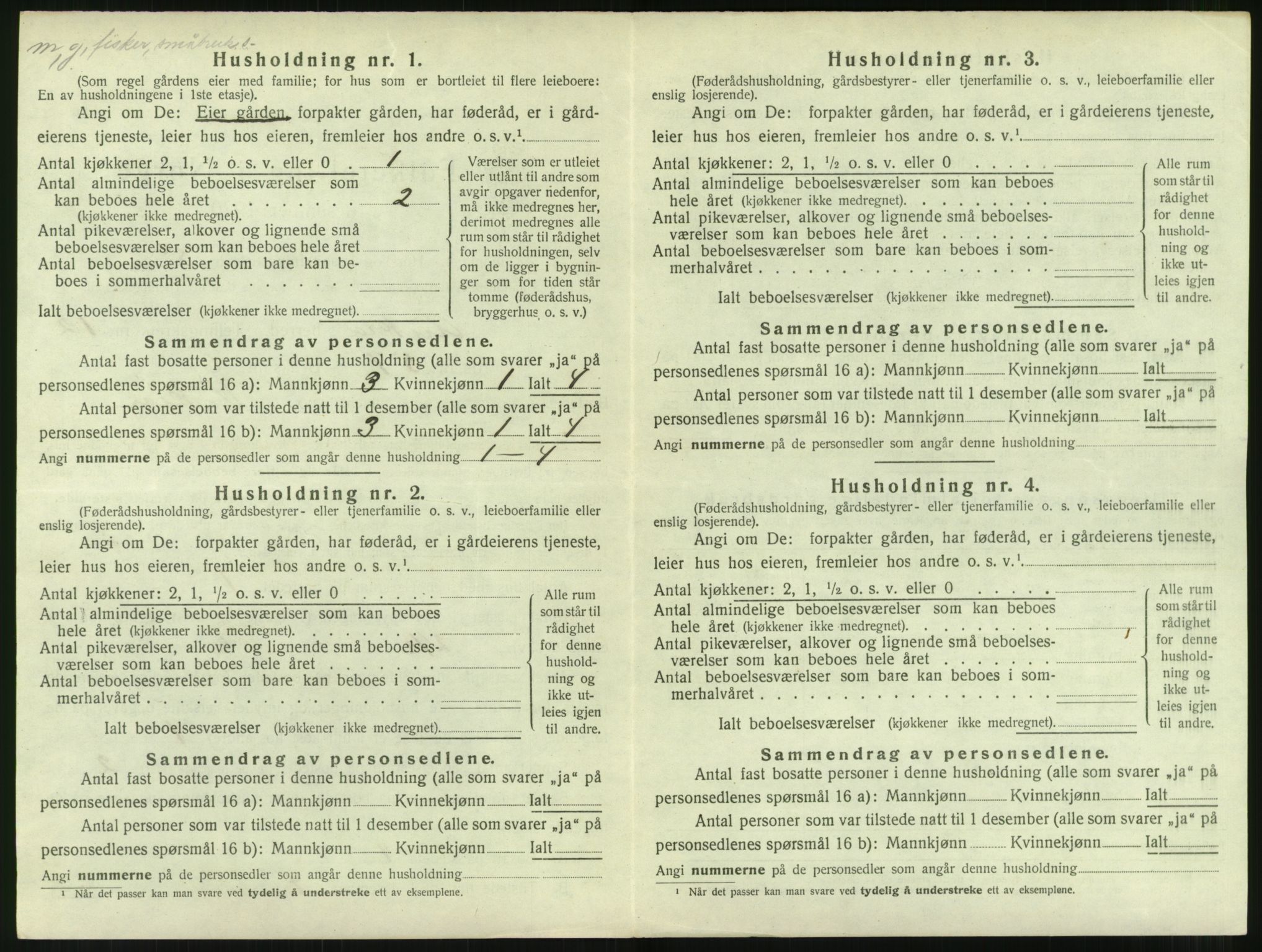 SAT, 1920 census for Aukra, 1920, p. 744