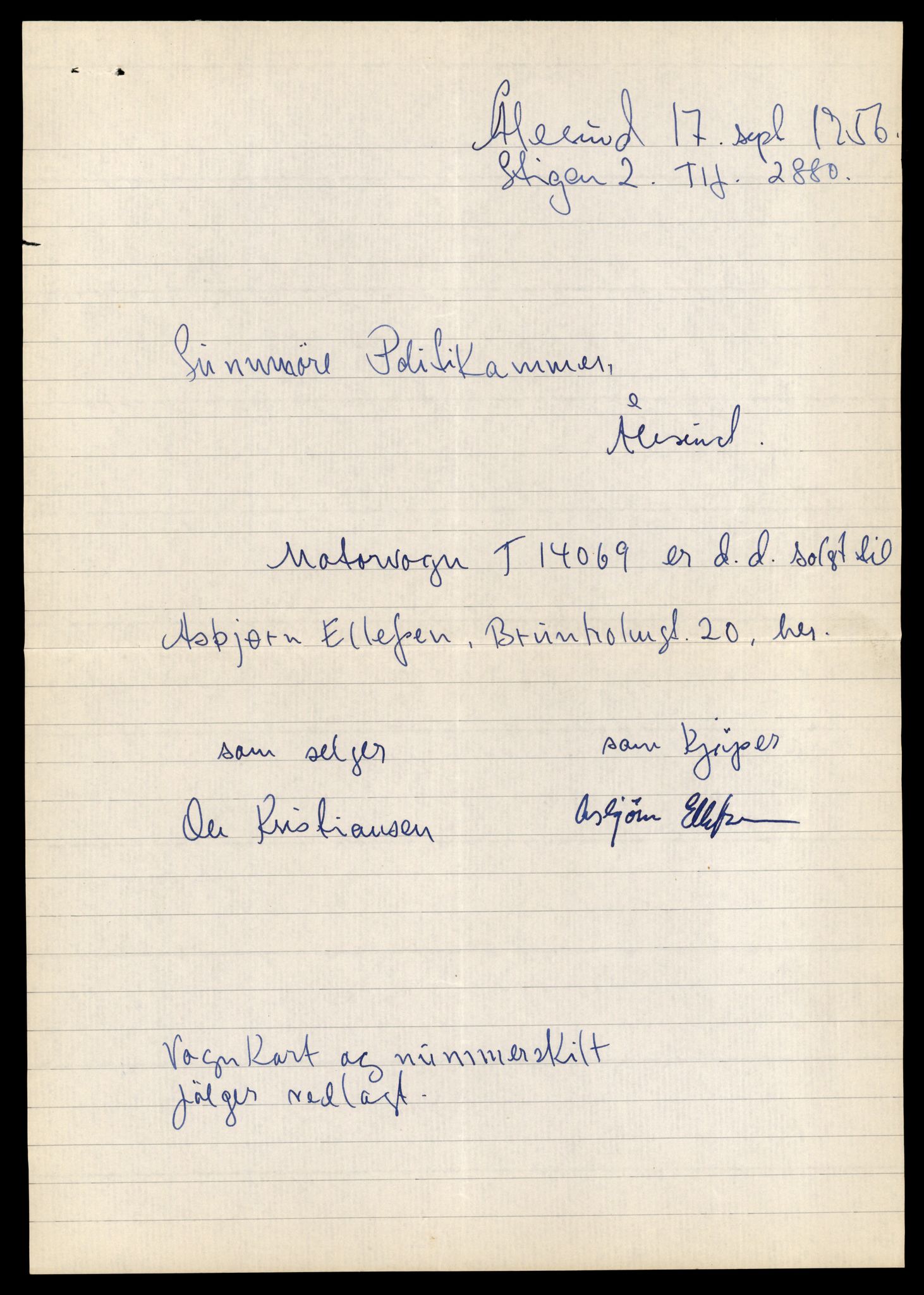 Møre og Romsdal vegkontor - Ålesund trafikkstasjon, AV/SAT-A-4099/F/Fe/L0042: Registreringskort for kjøretøy T 13906 - T 14079, 1927-1998, p. 2967