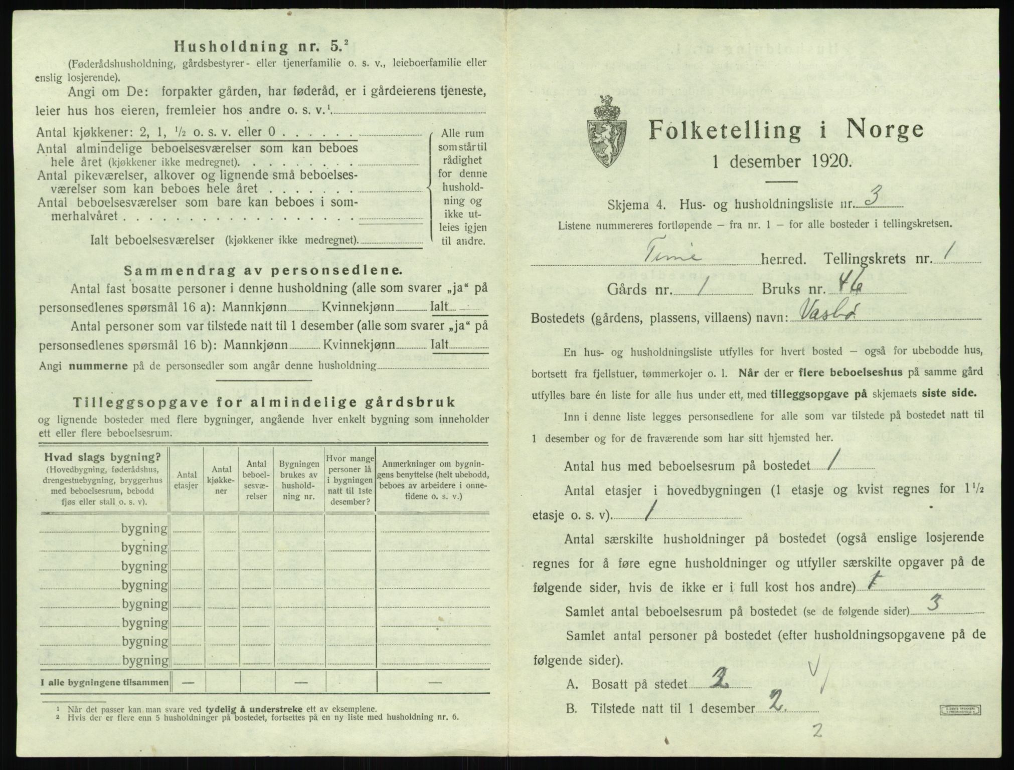 SAST, 1920 census for Time, 1920, p. 47
