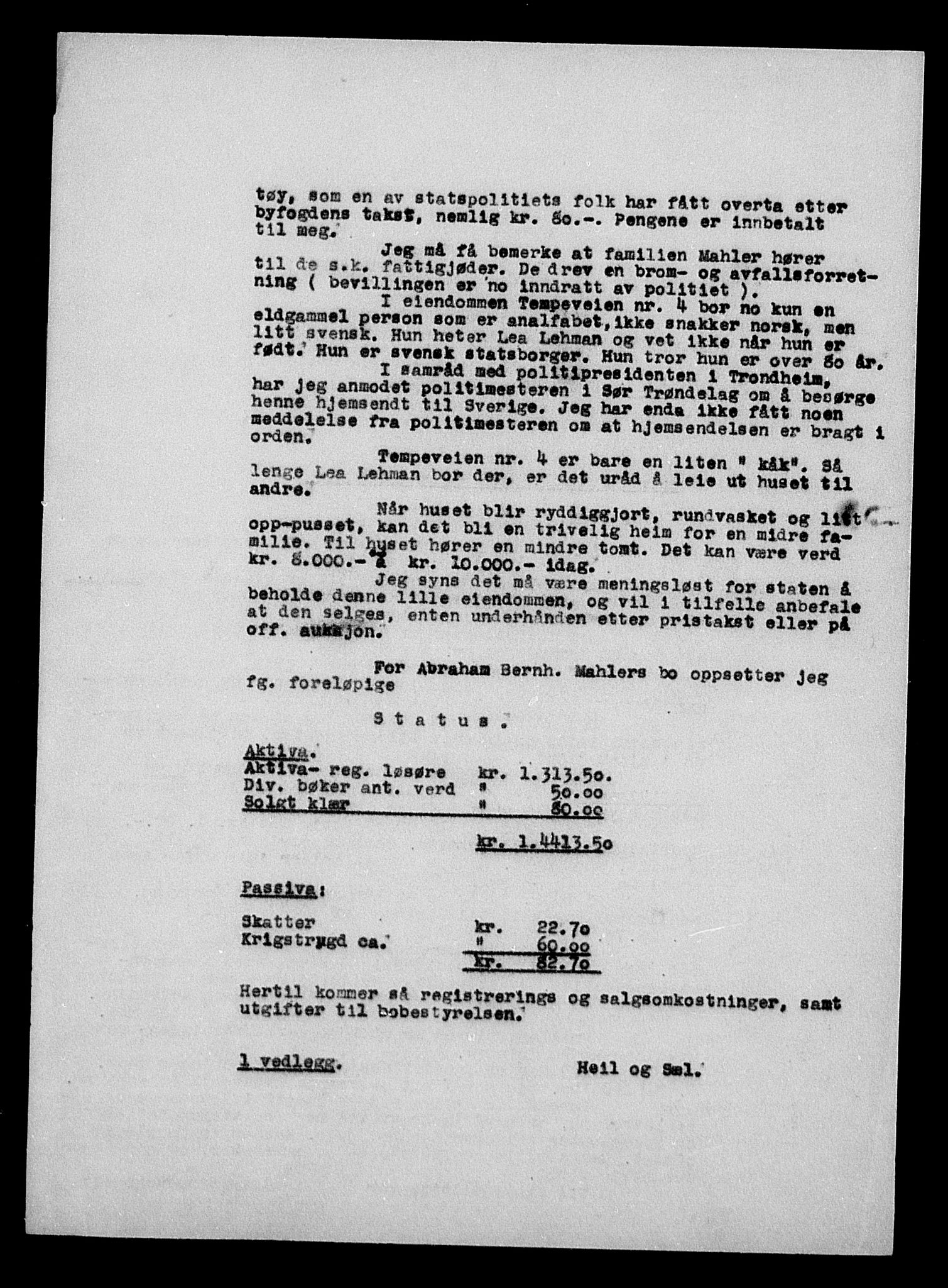 Justisdepartementet, Tilbakeføringskontoret for inndratte formuer, AV/RA-S-1564/H/Hc/Hca/L0903: --, 1945-1947, p. 497