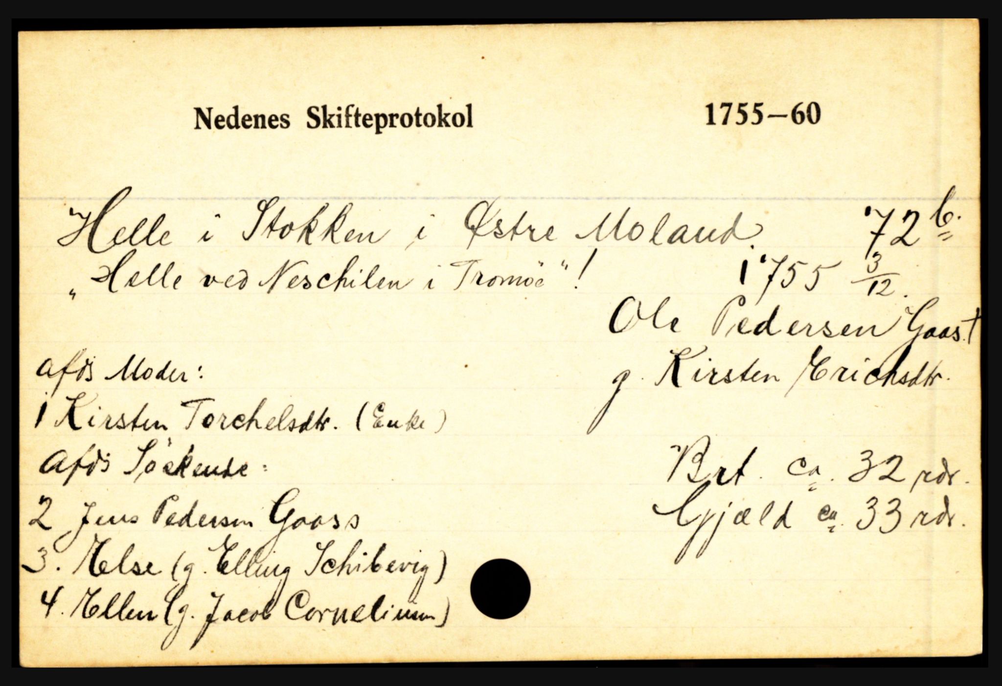 Nedenes sorenskriveri før 1824, AV/SAK-1221-0007/H, p. 11605