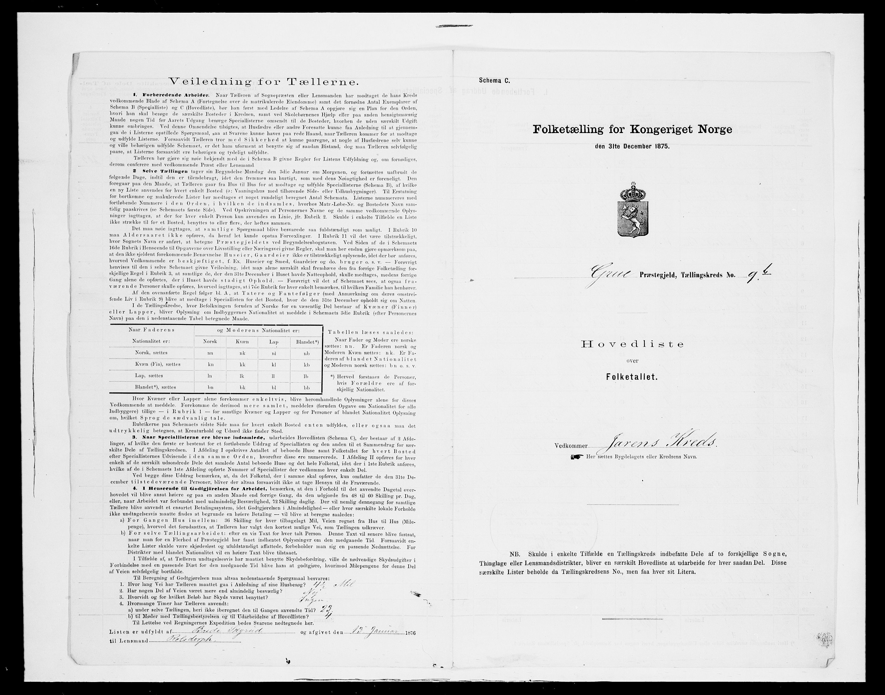 SAH, 1875 census for 0423P Grue, 1875, p. 53