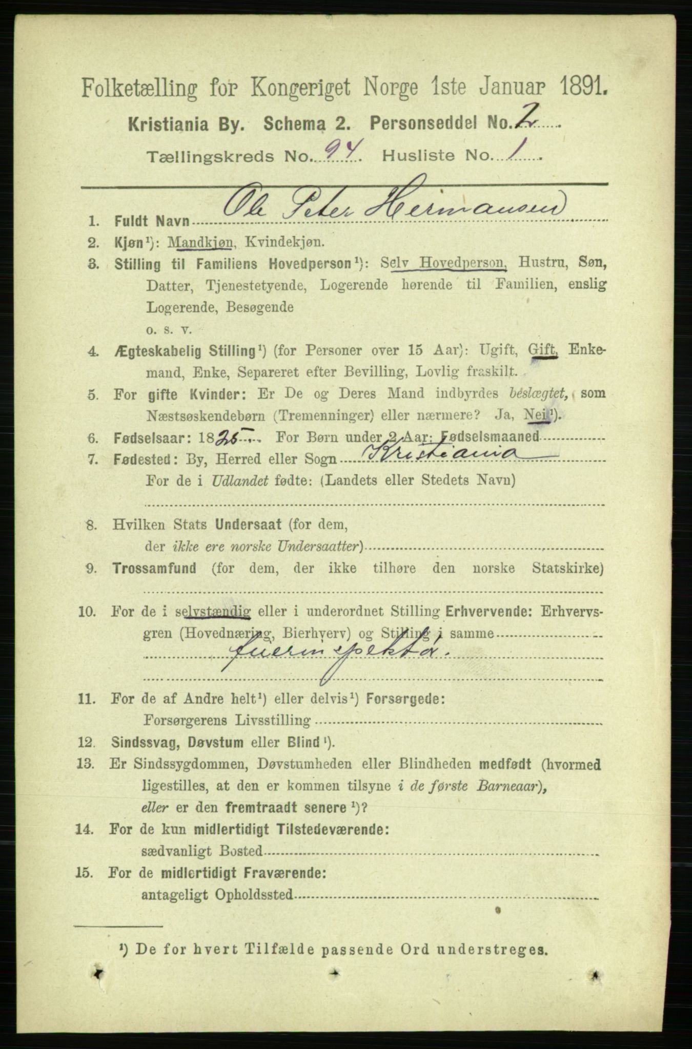 RA, 1891 census for 0301 Kristiania, 1891, p. 45979