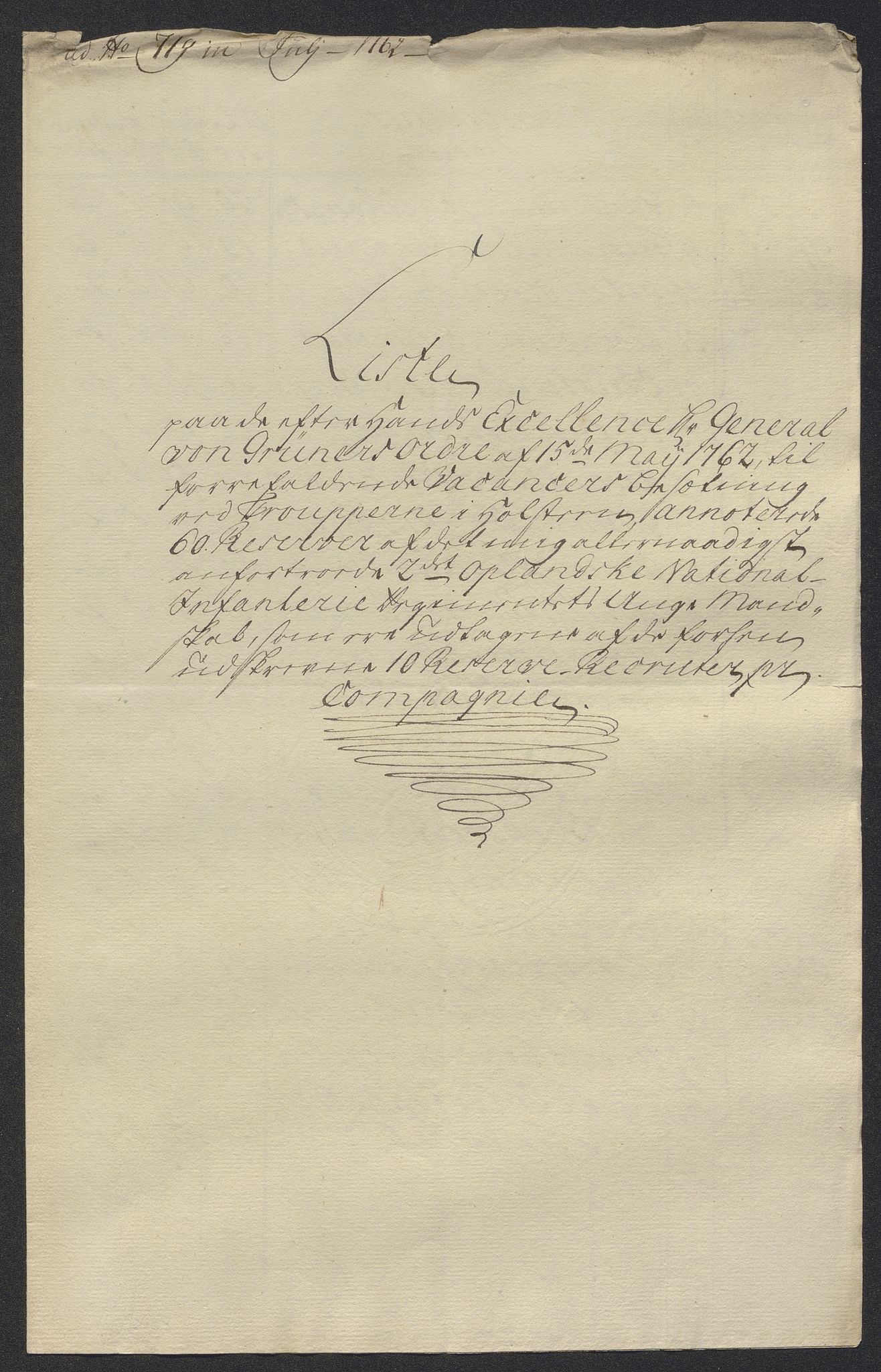 Kommanderende general (KG I) med Det norske krigsdirektorium, AV/RA-EA-5419/E/Ec/L0021: Ruller over nedkommanderte mannskap, 1758-1762, p. 647