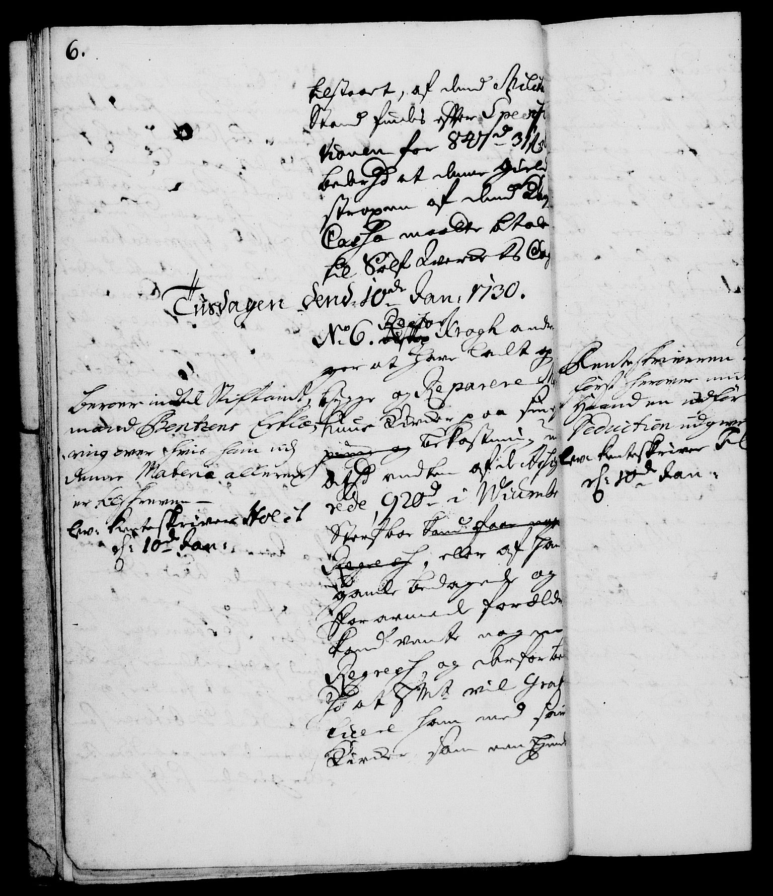 Rentekammeret, Kammerkanselliet, AV/RA-EA-3111/G/Gh/Gha/L0012: Norsk ekstraktmemorialprotokoll (merket RK 53.57), 1730, p. 6