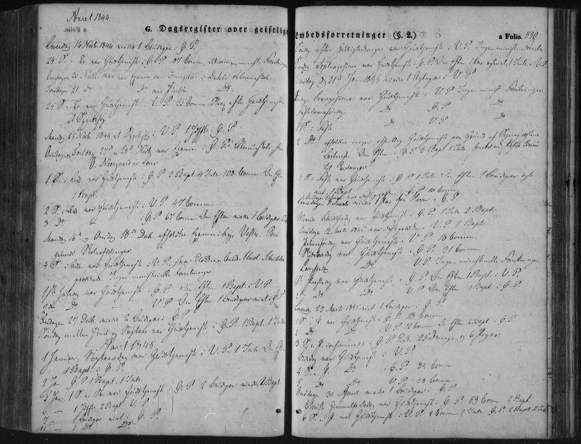 Porsgrunn kirkebøker , AV/SAKO-A-104/F/Fa/L0006: Parish register (official) no. 6, 1841-1857, p. 530
