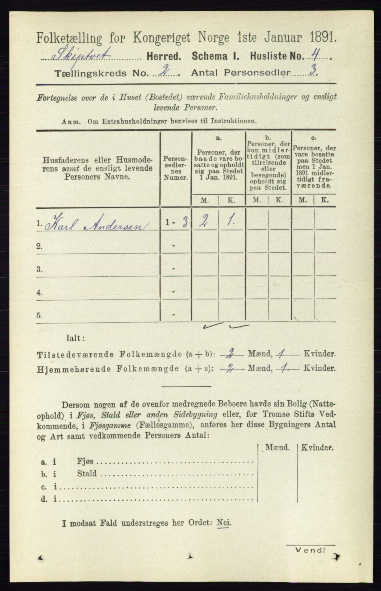 RA, 1891 census for 0127 Skiptvet, 1891, p. 470