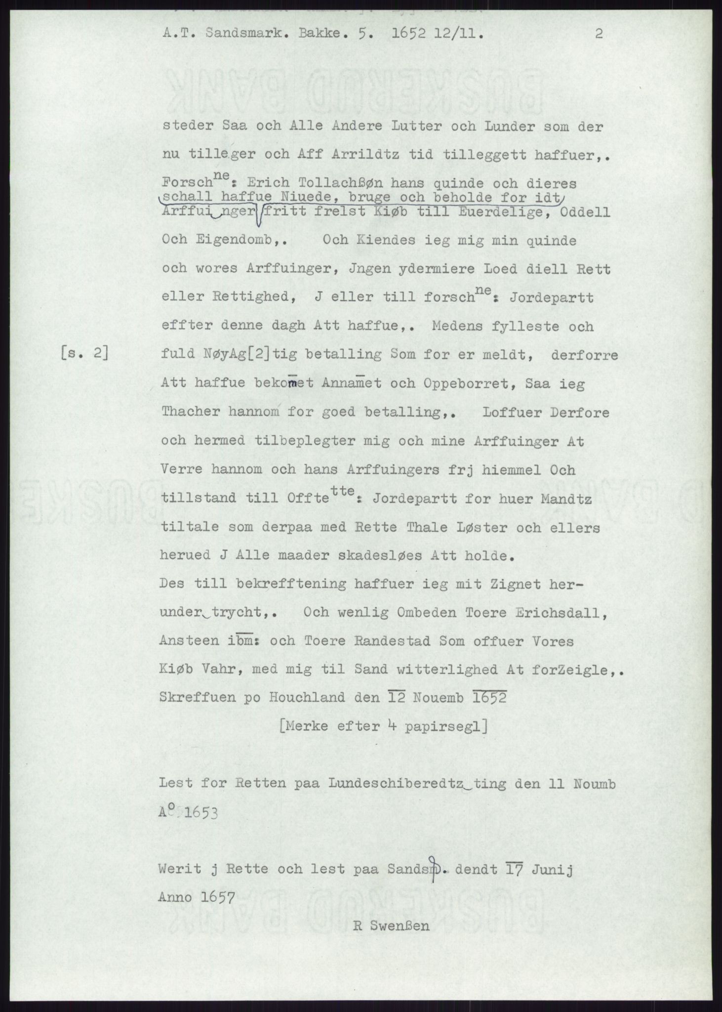 Samlinger til kildeutgivelse, Diplomavskriftsamlingen, AV/RA-EA-4053/H/Ha, p. 2689