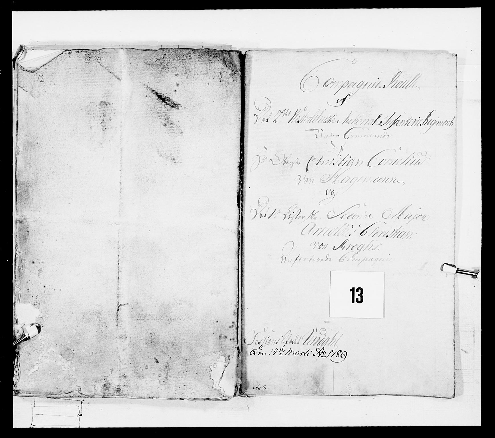Generalitets- og kommissariatskollegiet, Det kongelige norske kommissariatskollegium, AV/RA-EA-5420/E/Eh/L0107: 2. Vesterlenske nasjonale infanteriregiment, 1782-1789, p. 290