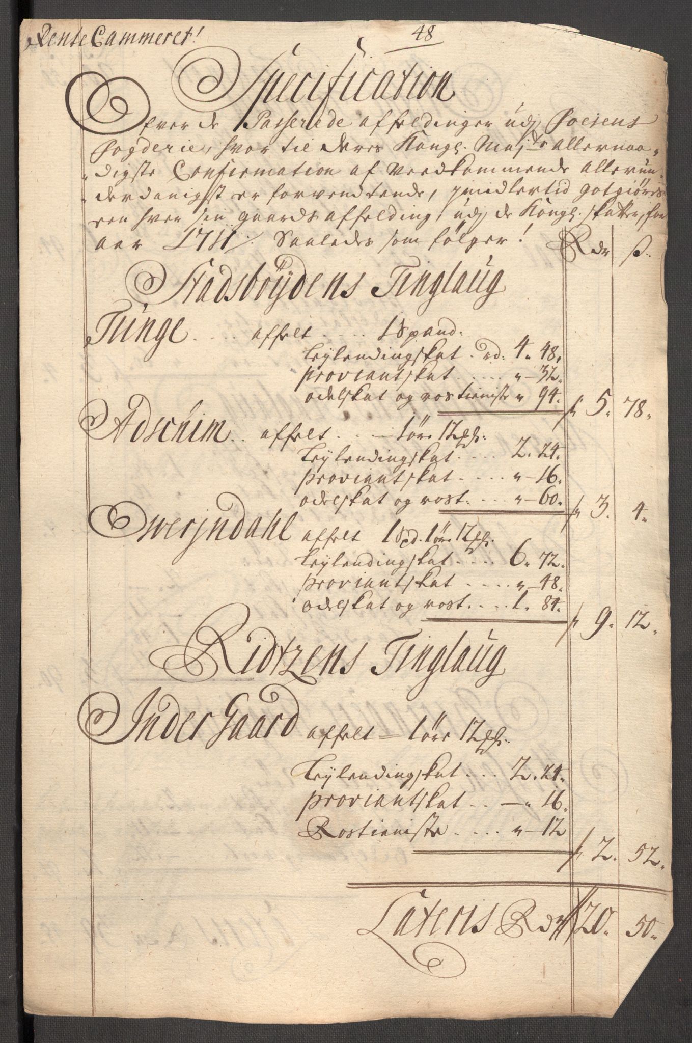 Rentekammeret inntil 1814, Reviderte regnskaper, Fogderegnskap, AV/RA-EA-4092/R57/L3860: Fogderegnskap Fosen, 1711, p. 197