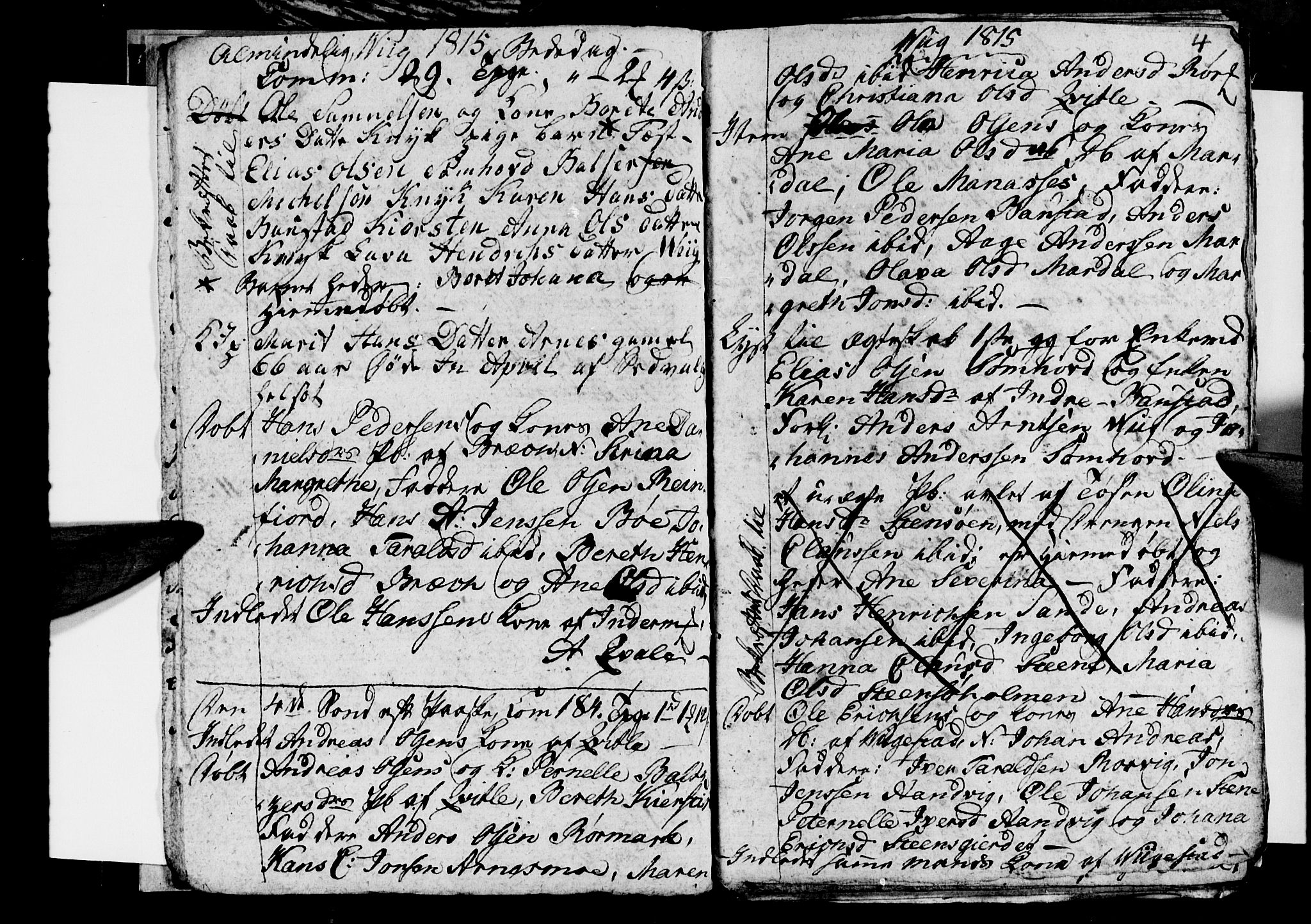 Ministerialprotokoller, klokkerbøker og fødselsregistre - Nordland, AV/SAT-A-1459/812/L0185: Parish register (copy) no. 812C03, 1815-1837, p. 4