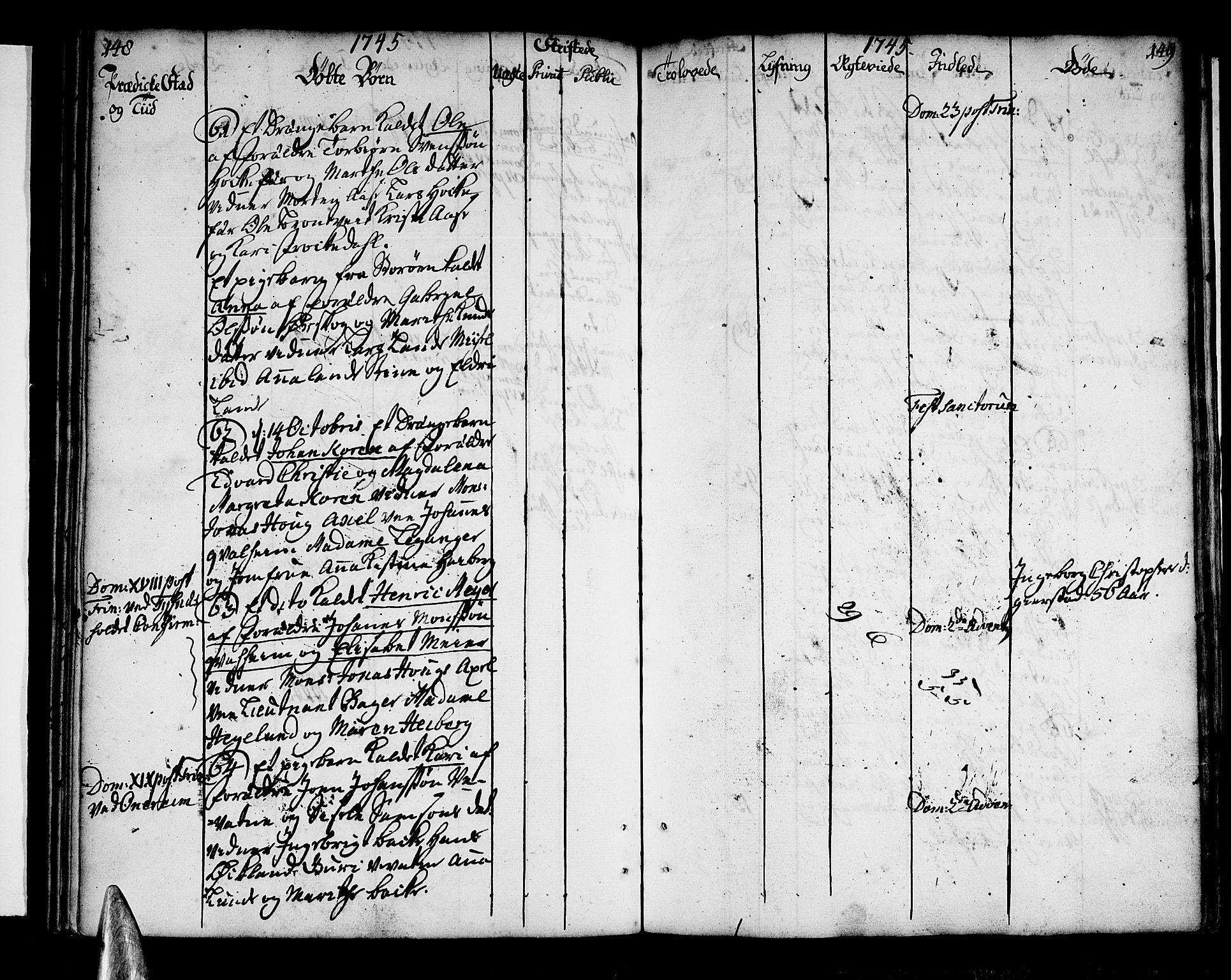 Tysnes sokneprestembete, SAB/A-78601/H/Haa: Parish register (official) no. A 3, 1740-1749, p. 148-149