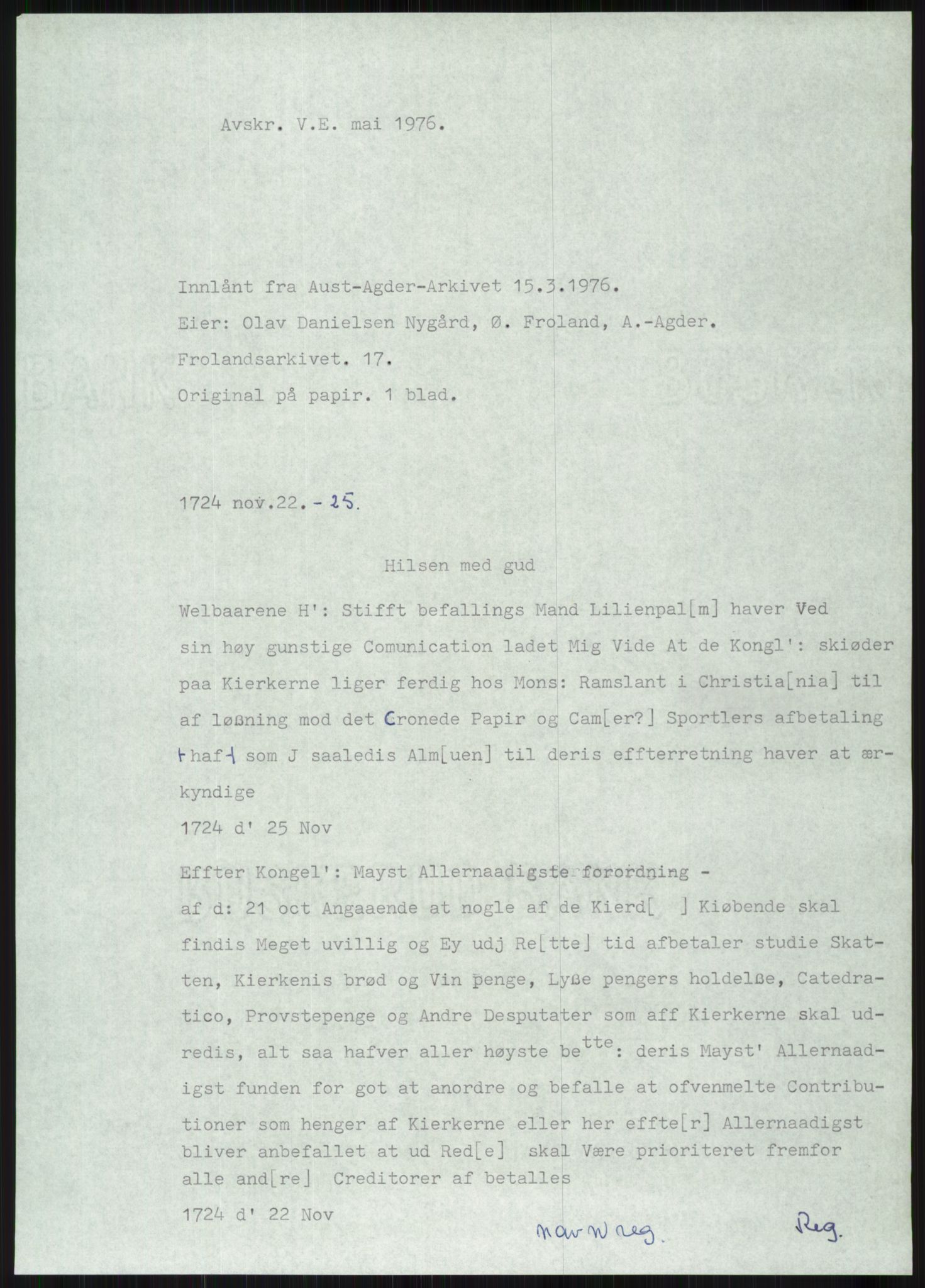 Samlinger til kildeutgivelse, Diplomavskriftsamlingen, AV/RA-EA-4053/H/Ha, p. 2196