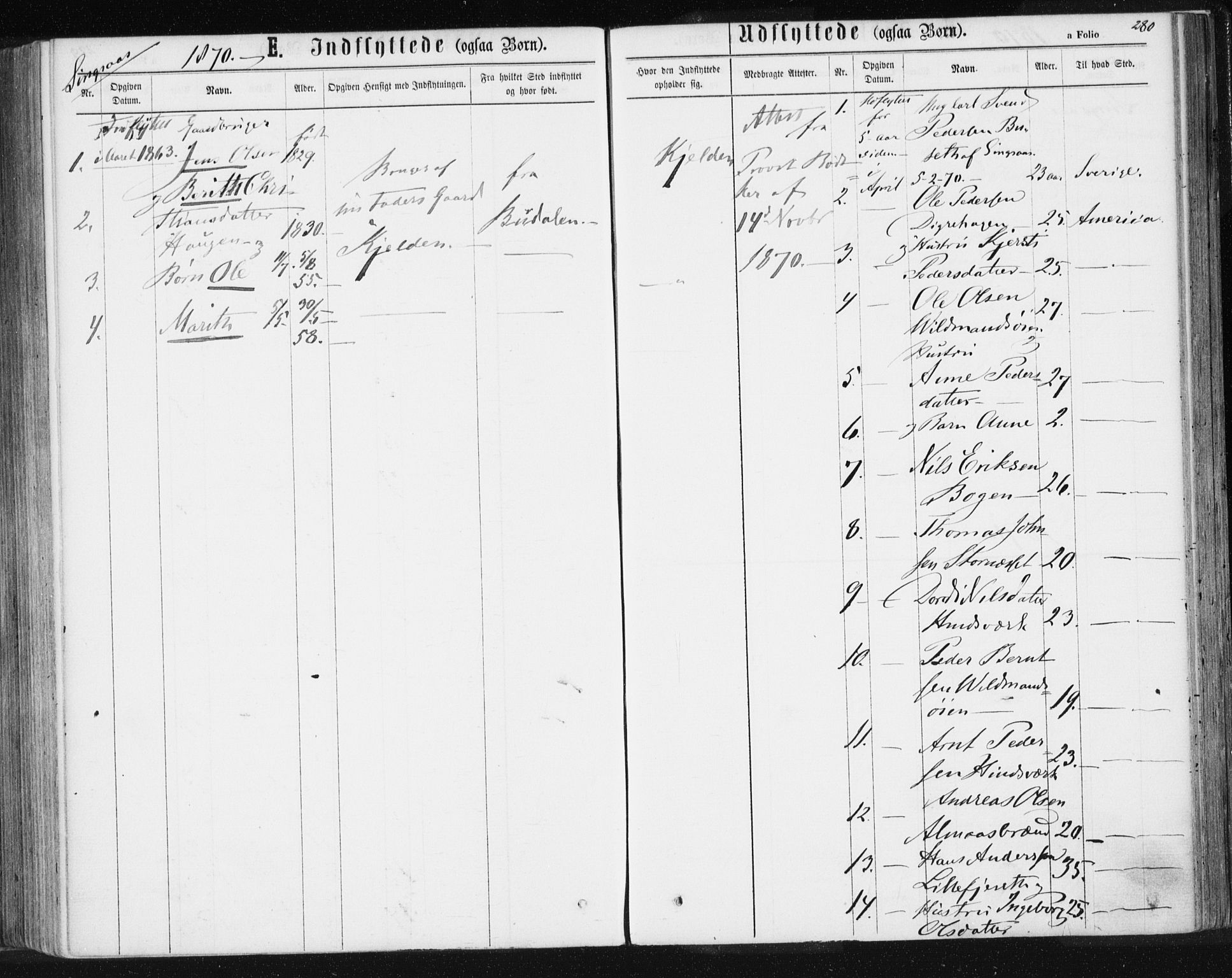Ministerialprotokoller, klokkerbøker og fødselsregistre - Sør-Trøndelag, AV/SAT-A-1456/685/L0970: Parish register (official) no. 685A08 /2, 1870-1878, p. 280