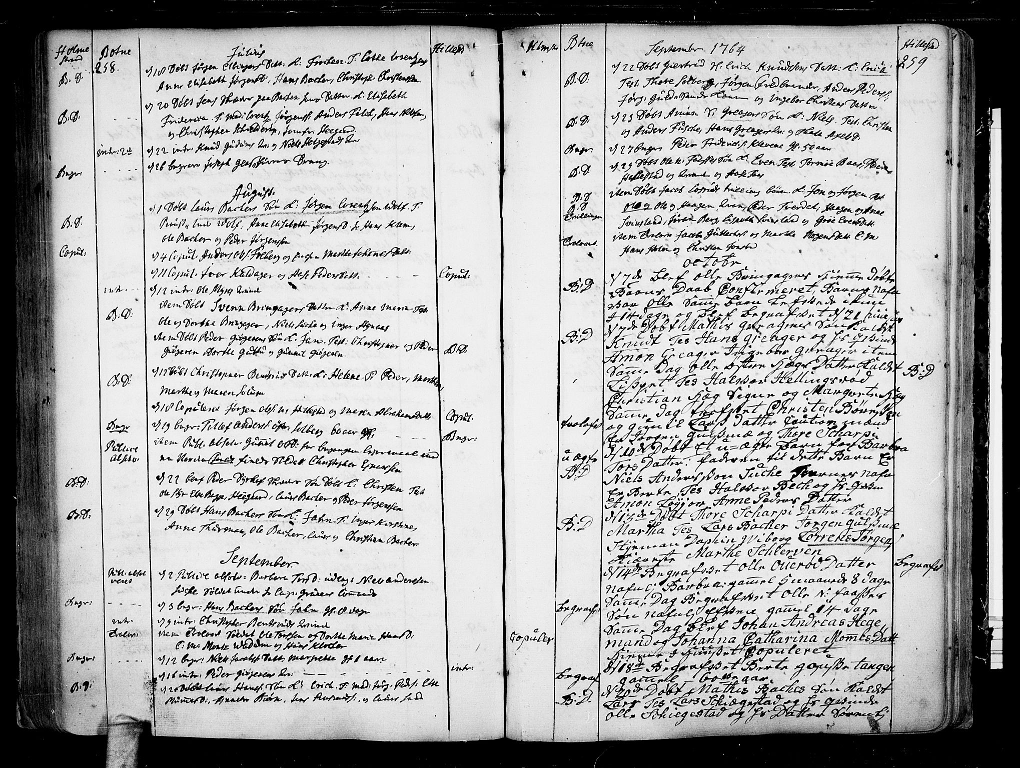 Botne kirkebøker, AV/SAKO-A-340/F/Fa/L0001a: Parish register (official) no. I 1A, 1707-1778, p. 258-259