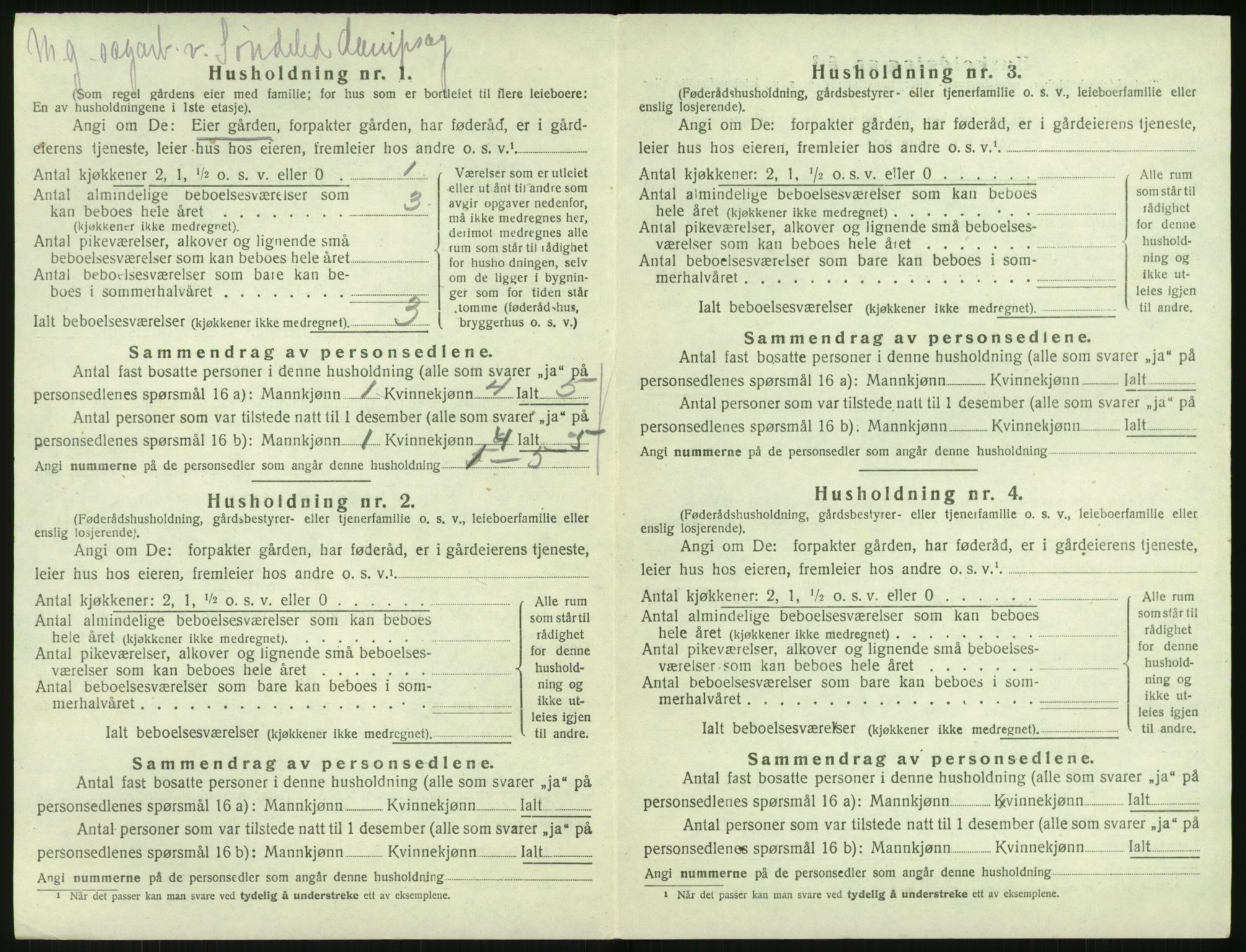 SAK, 1920 census for Søndeled, 1920, p. 1136