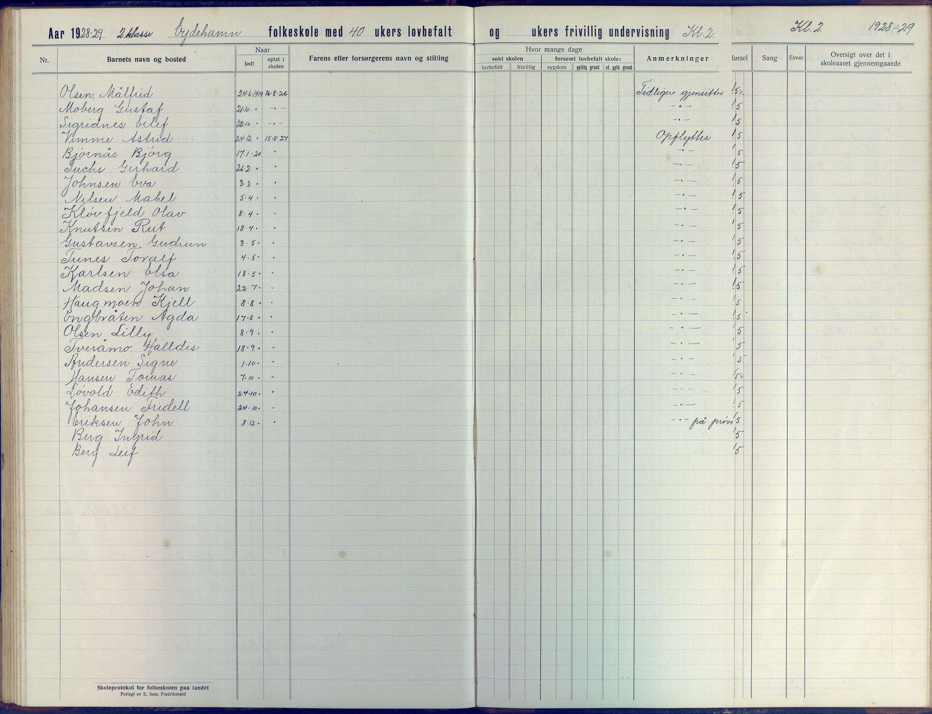 Stokken kommune, AAKS/KA0917-PK/04/04d/L0005: Skoleprotokoll, 1916-1932