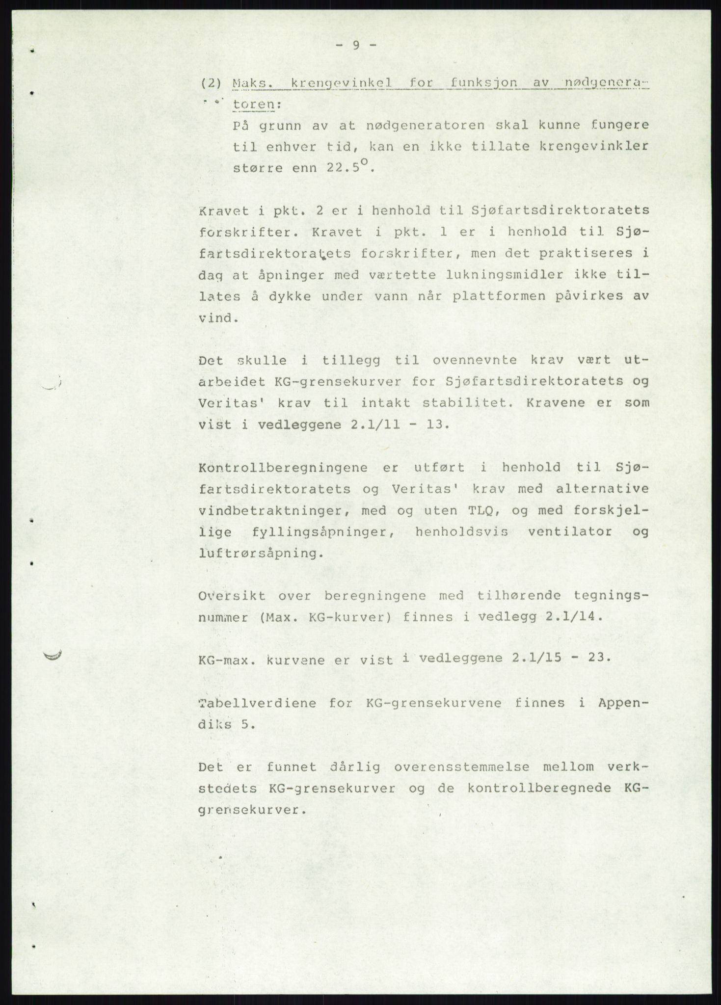 Justisdepartementet, Granskningskommisjonen ved Alexander Kielland-ulykken 27.3.1980, AV/RA-S-1165/D/L0019: S Værforhold (Doku.liste + S1-S5 av 5)/ T (T1-T2)/ U Stabilitet (Doku.liste + U1-U5 av 5), 1980-1981, p. 821