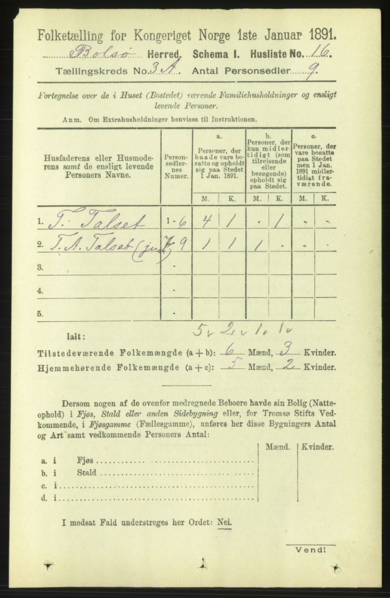 RA, 1891 census for 1544 Bolsøy, 1891, p. 1751